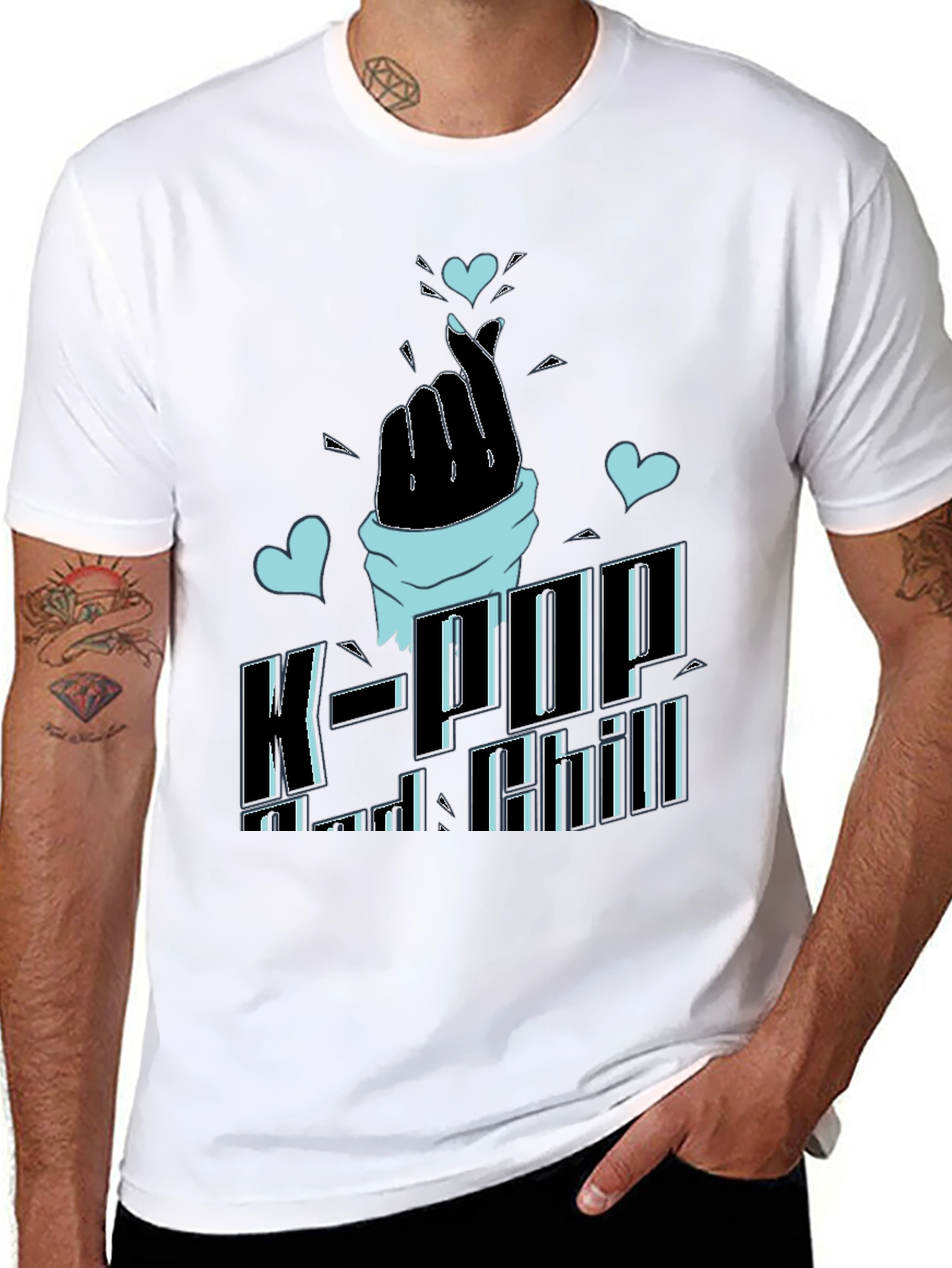 K-Pop and Chill Black T-Shirt