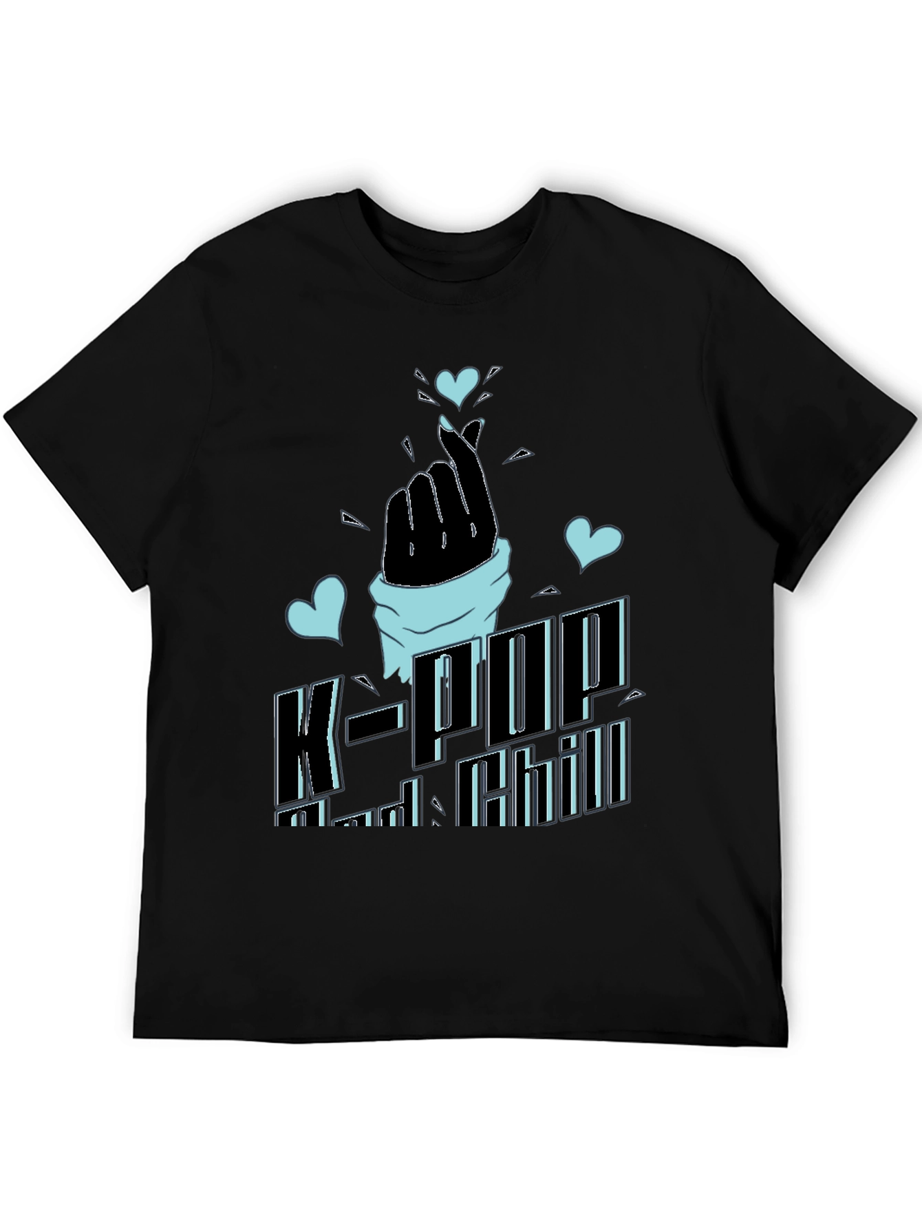 K-Pop and Chill Black T-Shirt