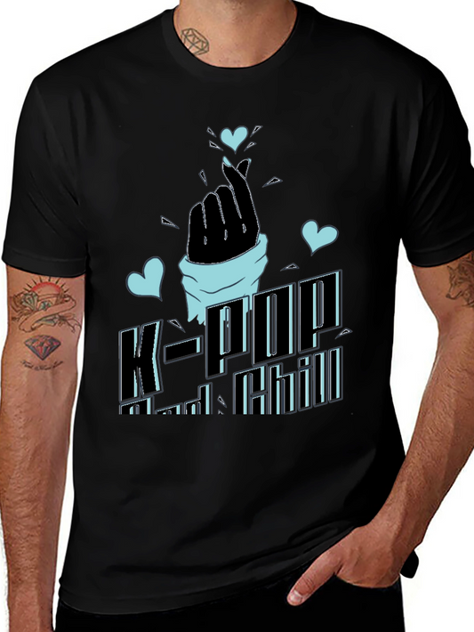 K-Pop and Chill Black T-Shirt