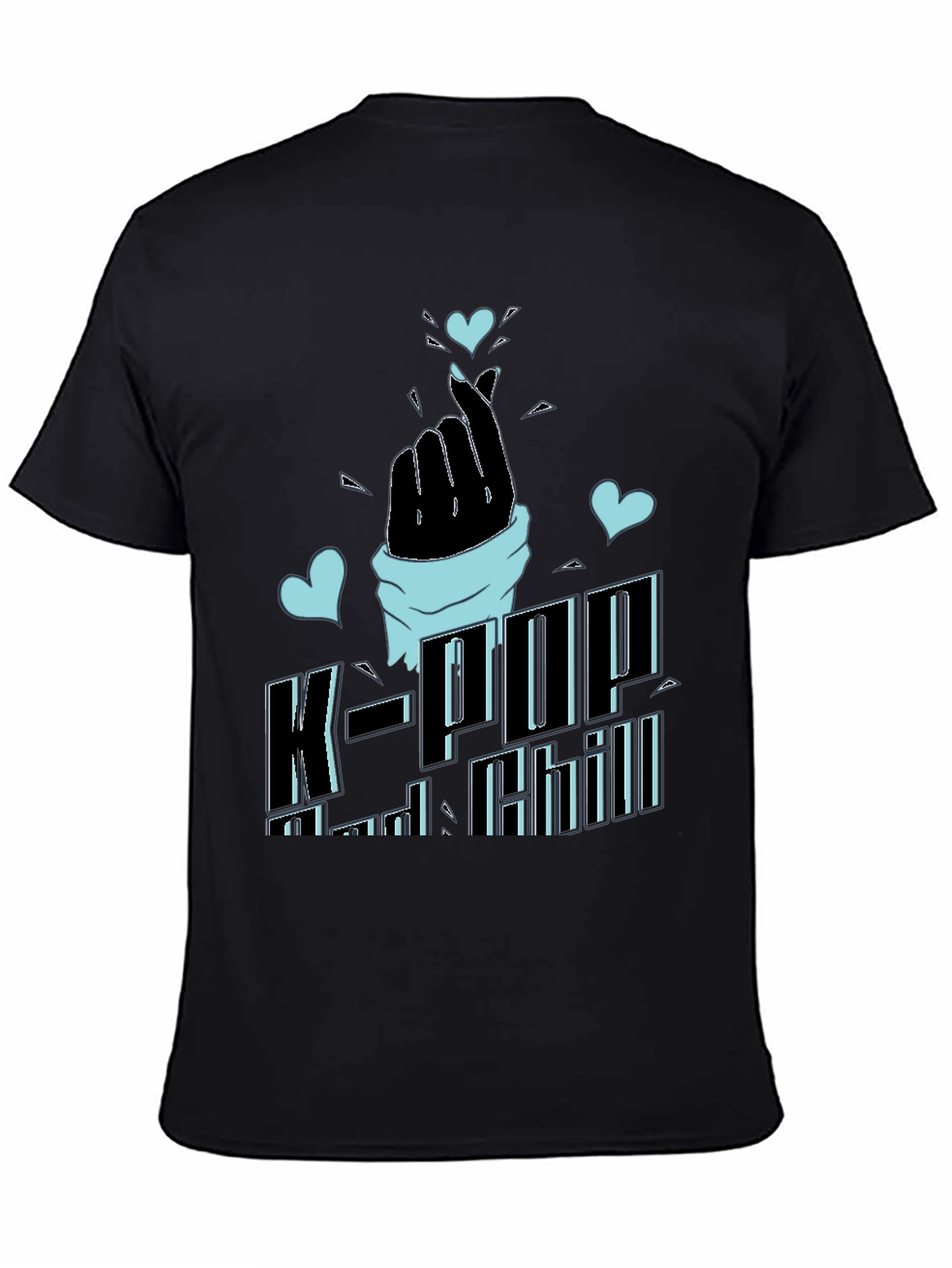 K-Pop and Chill Black T-Shirt