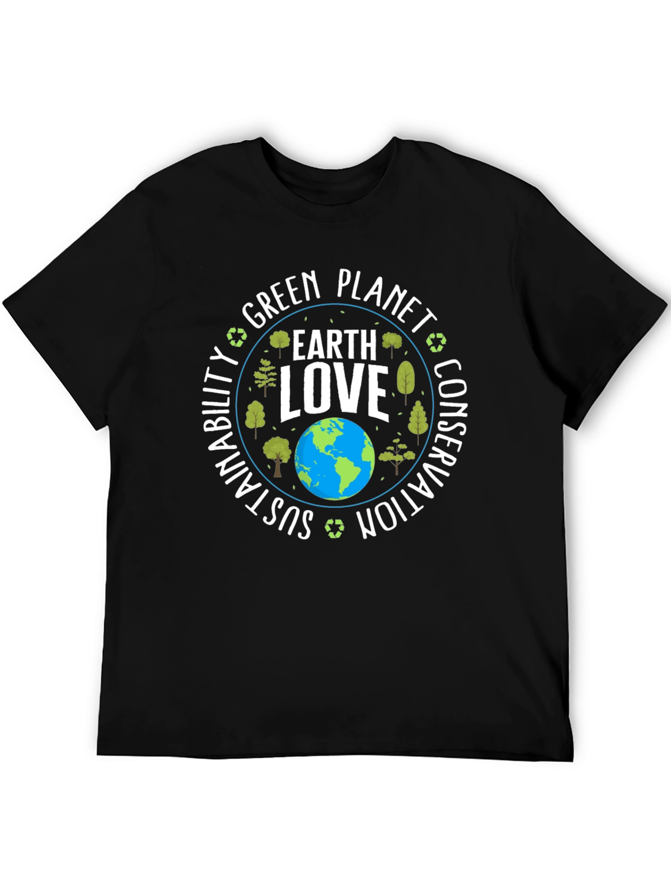 Earth Love Graphic T-Shirt - Sustainable Planet Tee