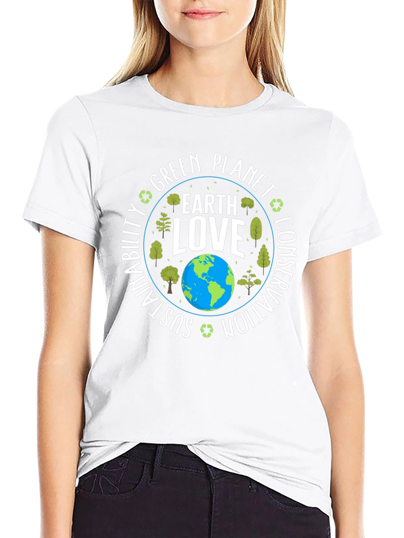 Earth Love Graphic T-Shirt - Sustainable Planet Tee