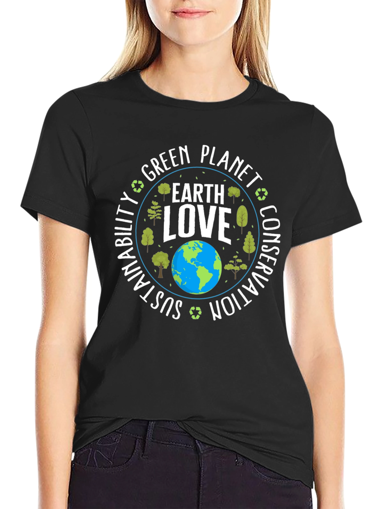 Earth Love Graphic T-Shirt - Sustainable Planet Tee