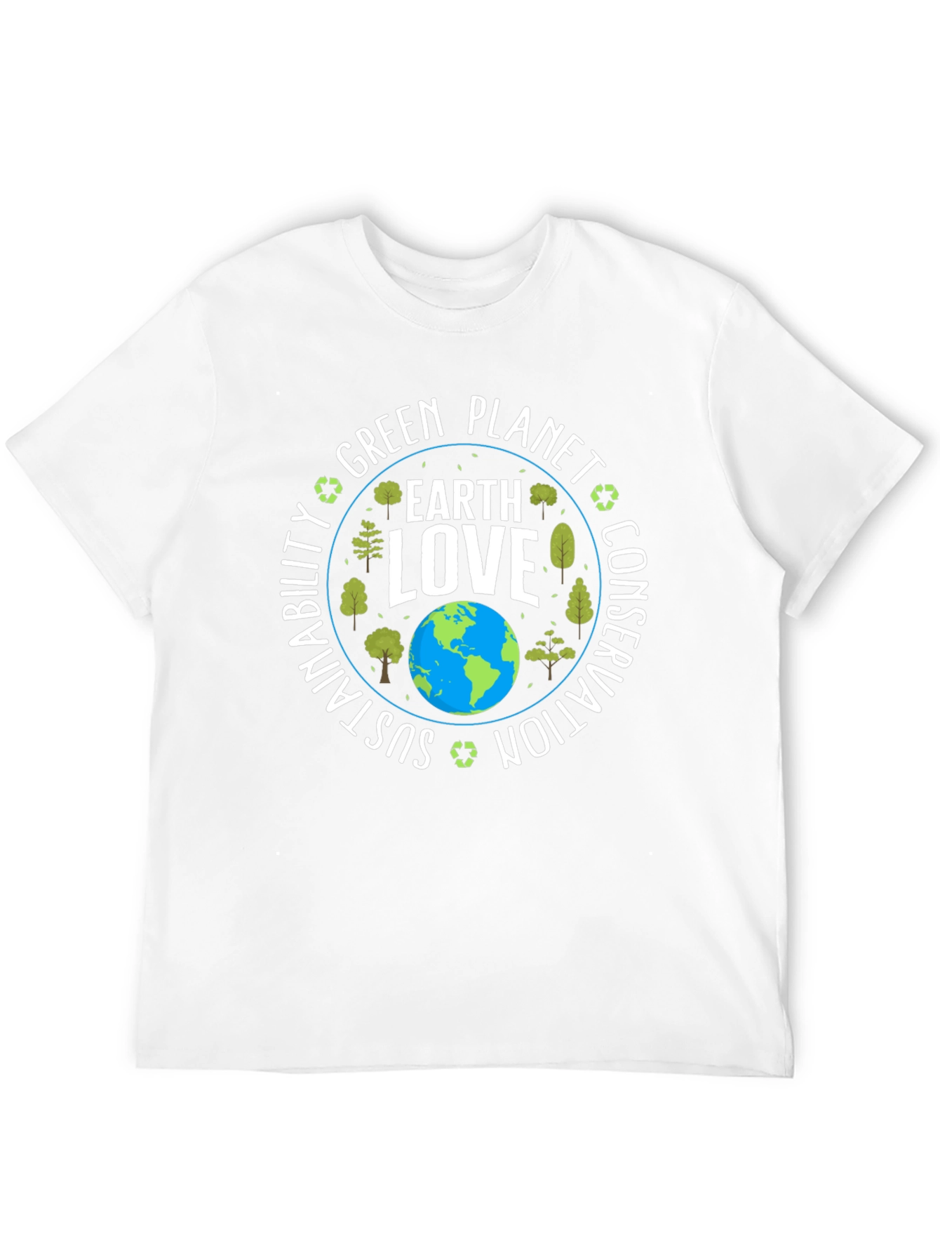 Earth Love Graphic T-Shirt - Sustainable Planet Tee