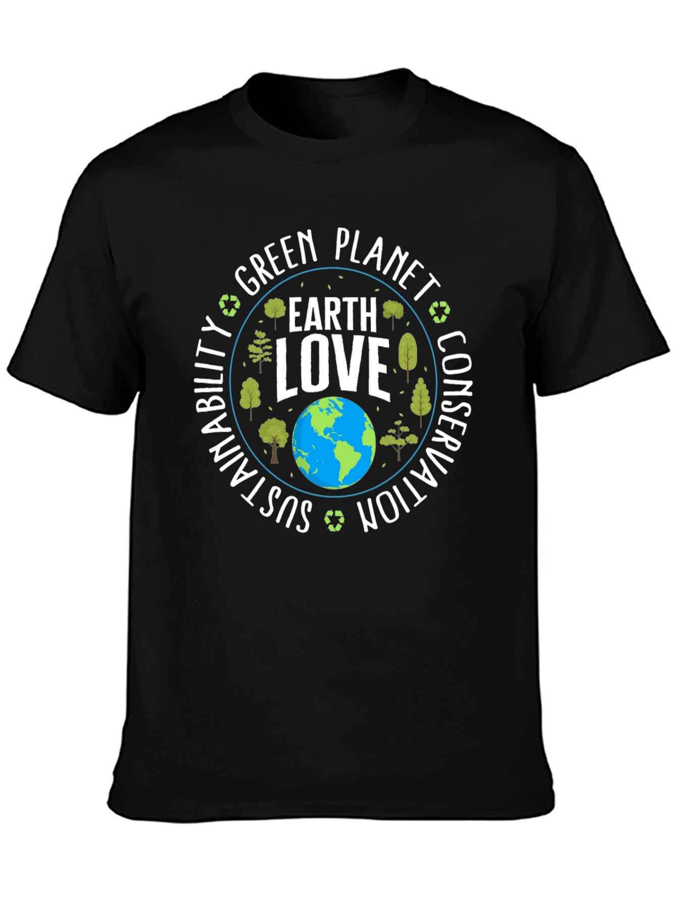 Earth Love Graphic T-Shirt - Sustainable Planet Tee