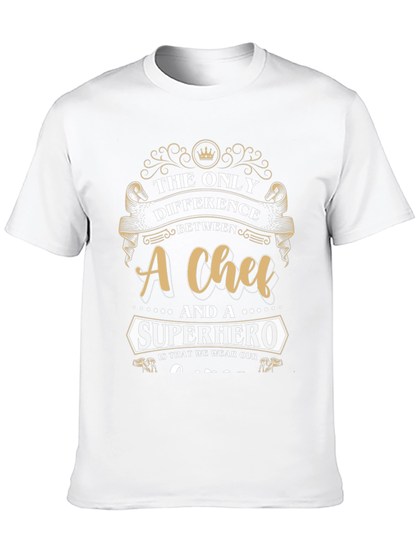 Chef vs Superhero Graphic T-Shirt