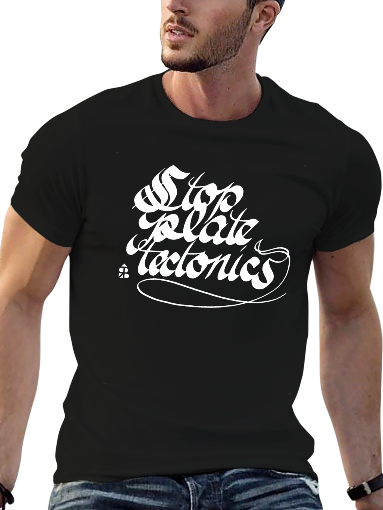Stop Plate Tectonics Black T-Shirt