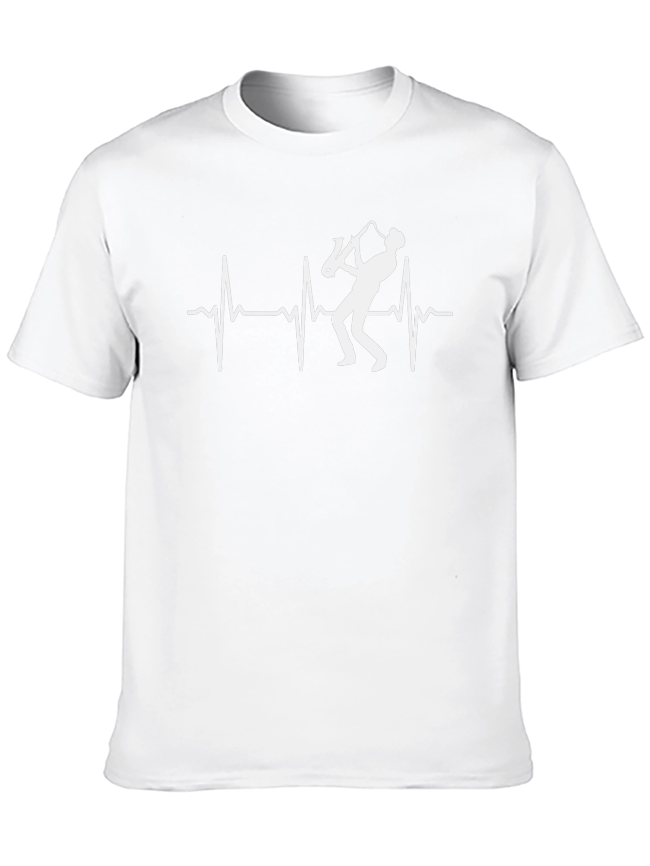 Saxophone Heartbeat T-Shirt - Musician Tee
