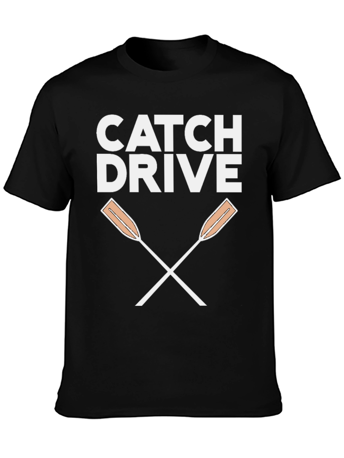 Catch Drive Rowing Oars T-Shirt - Black