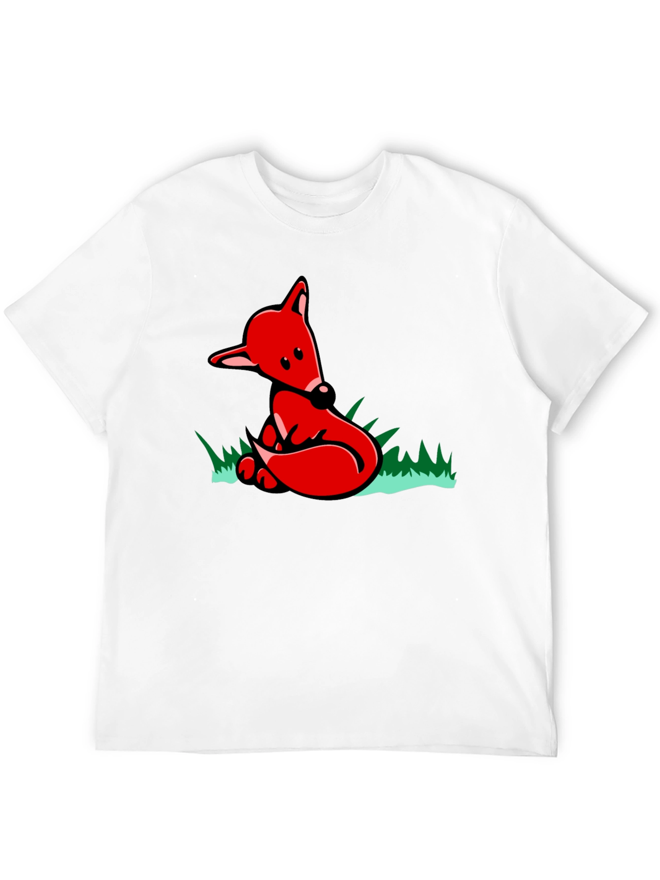 Fox Graphic T-Shirt - Black Cotton Tee