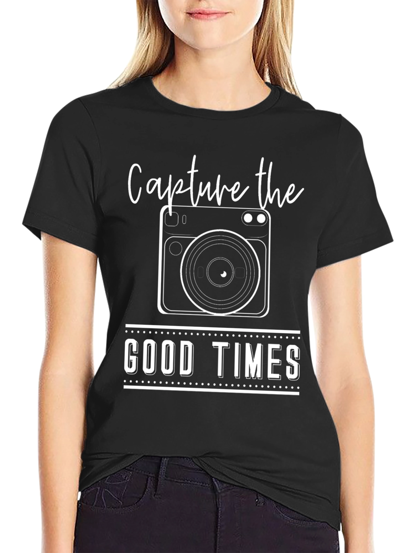 Capture the Good Times Black Graphic Tee