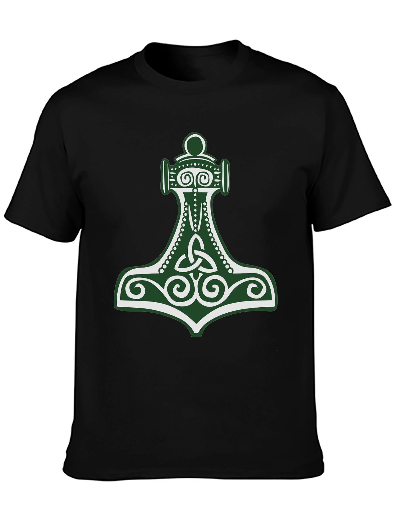 Viking Hammer Graphic Tee - Black