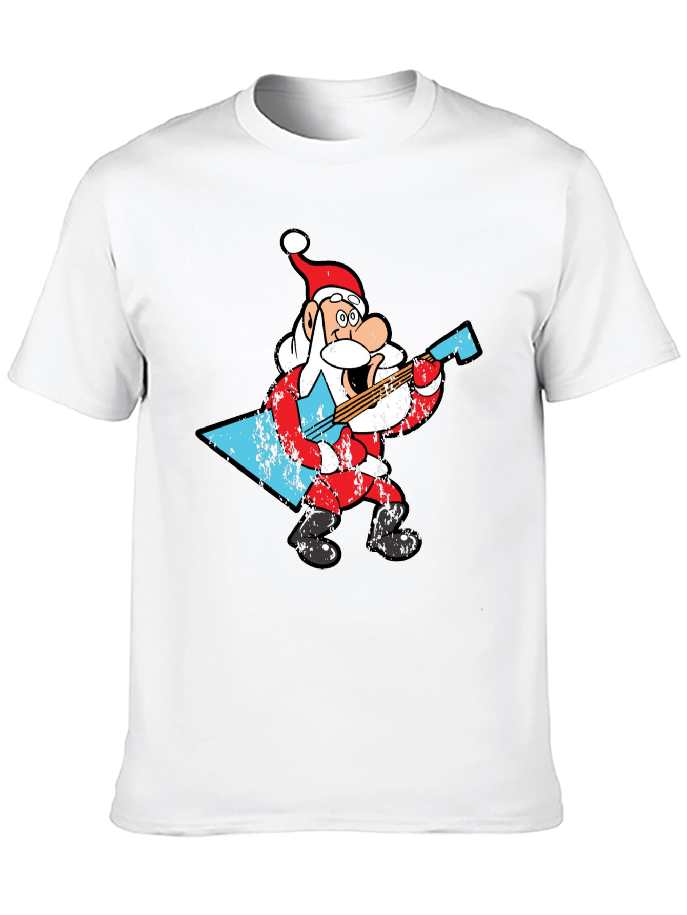 Rockin Santa Claus Graphic T-Shirt