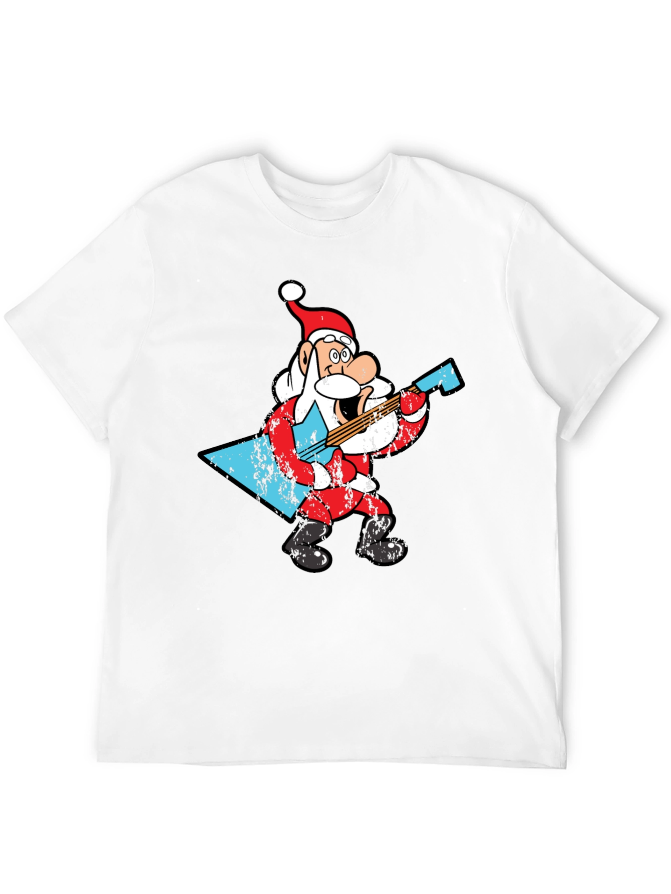 Rockin Santa Claus Graphic T-Shirt