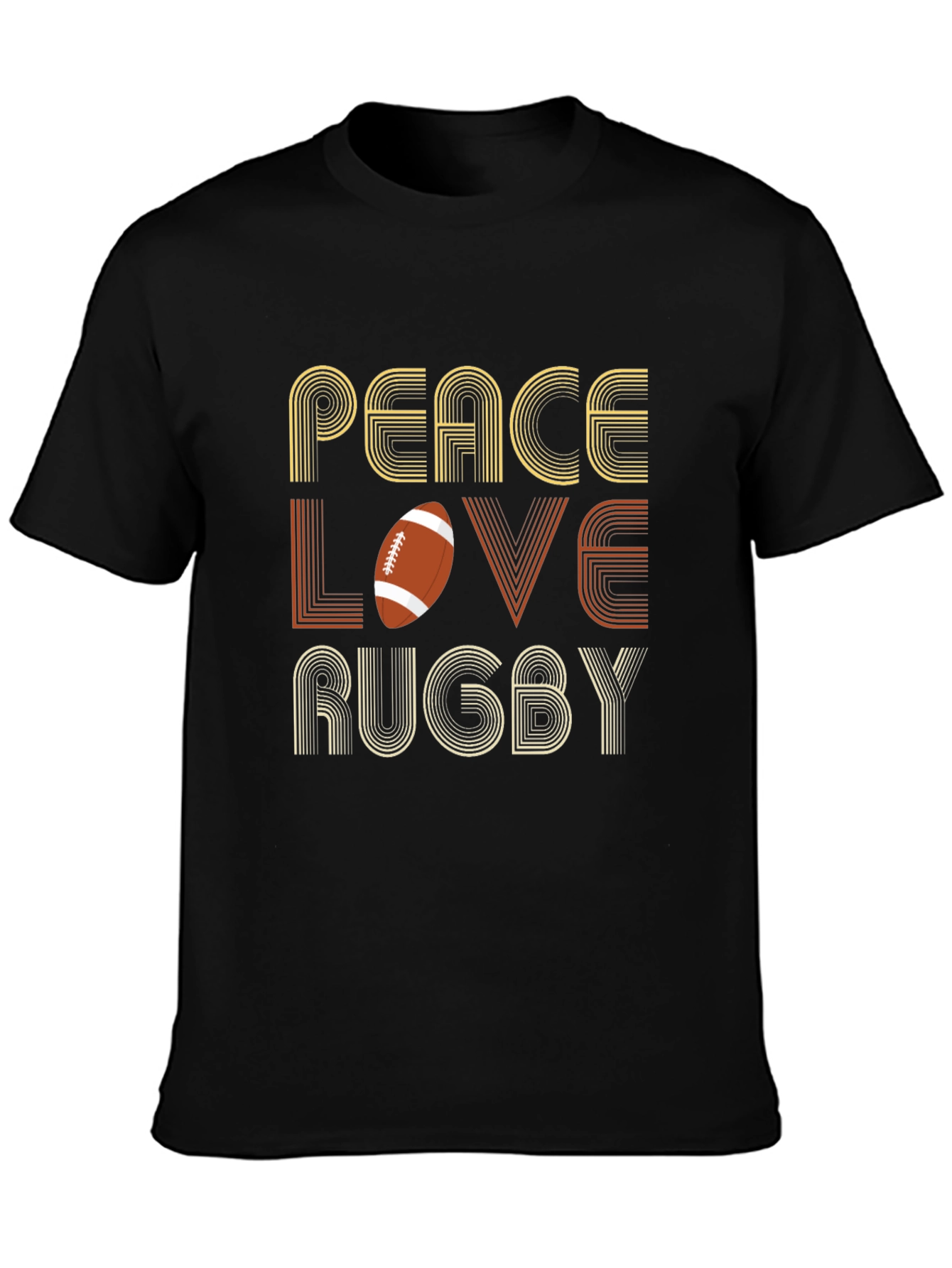 Peace Love Rugby Graphic T-Shirt