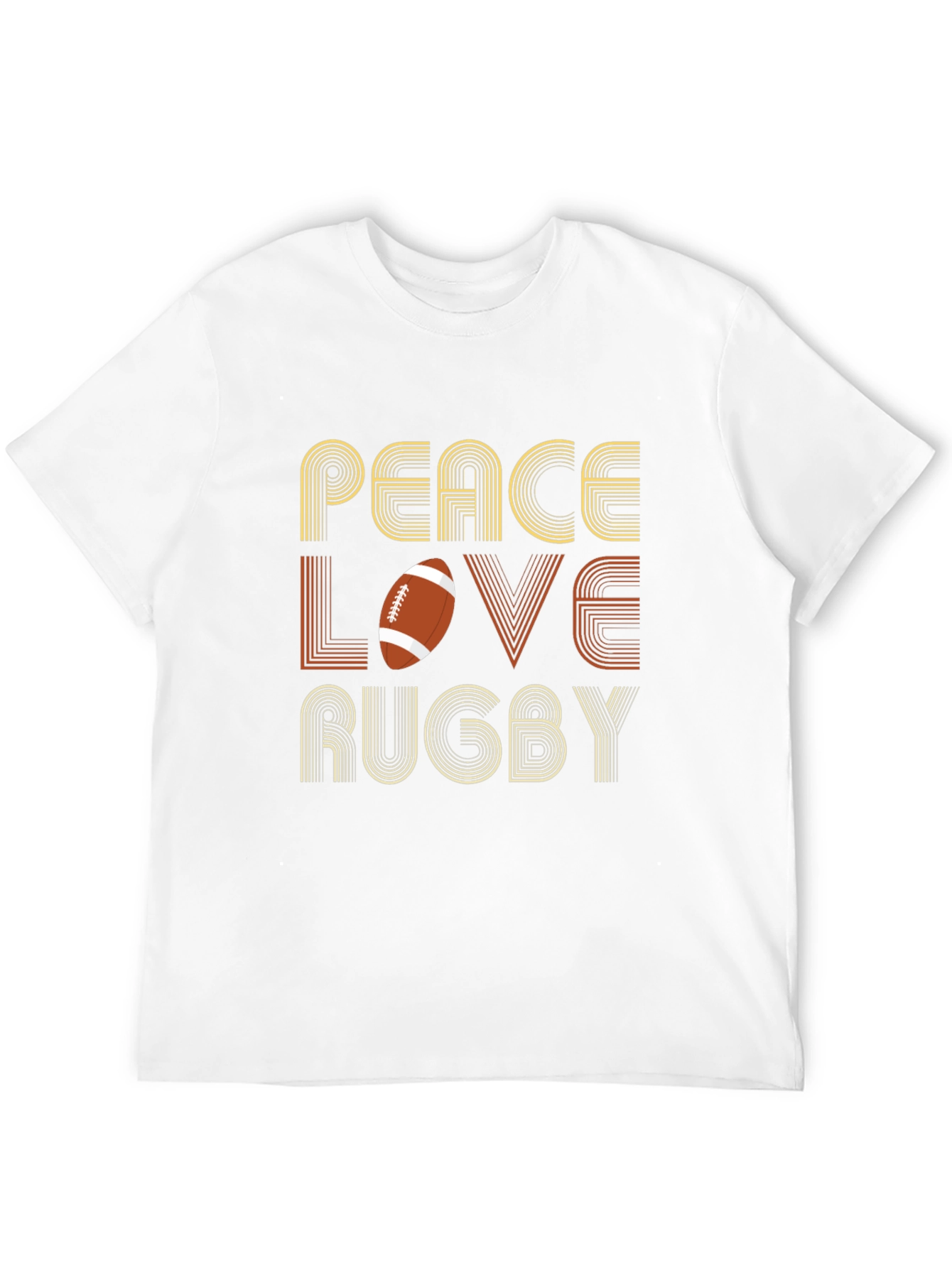Peace Love Rugby Graphic T-Shirt