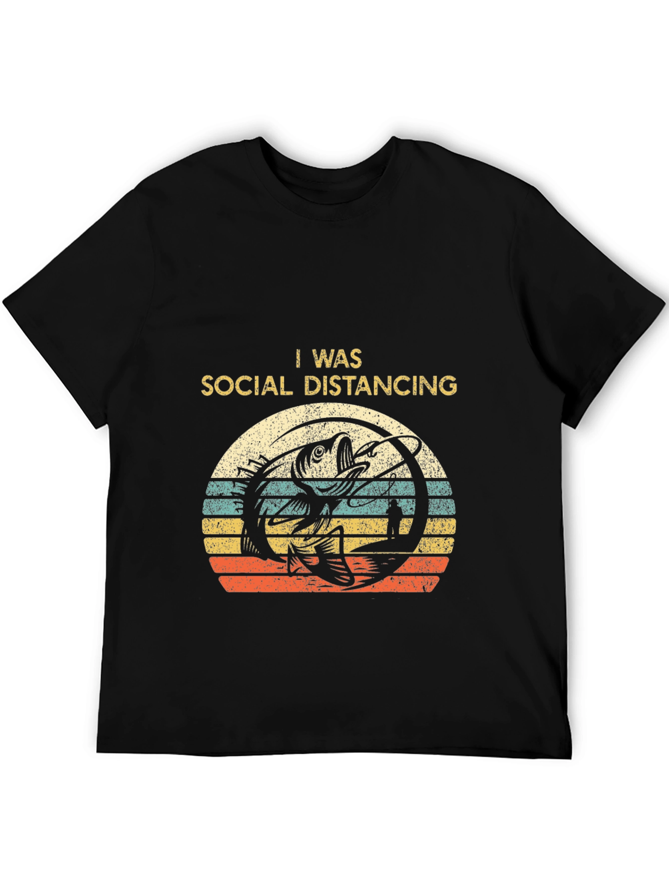 Social Distancing Fishing T-Shirt