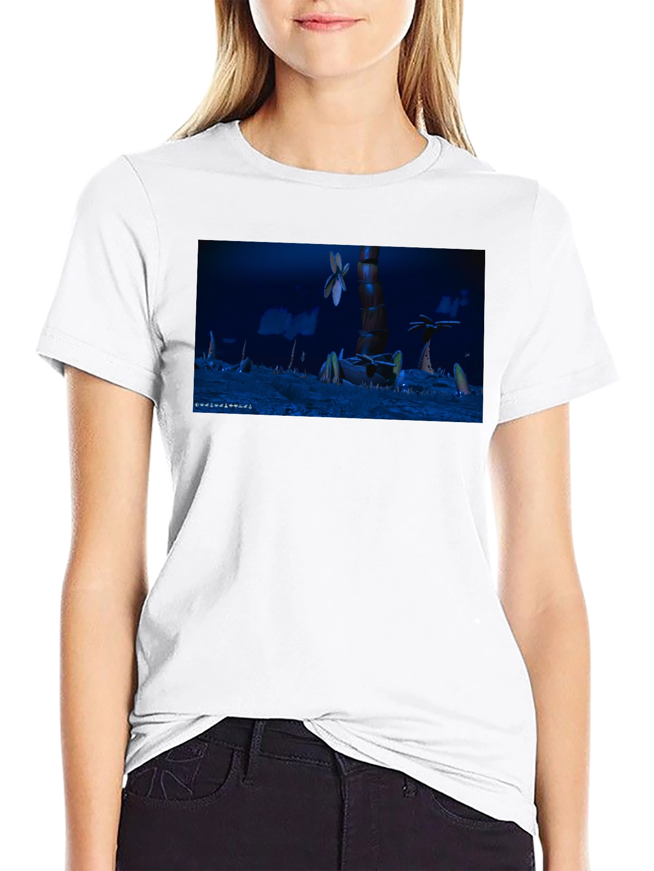 Mystical Alien Landscape Graphic Tee