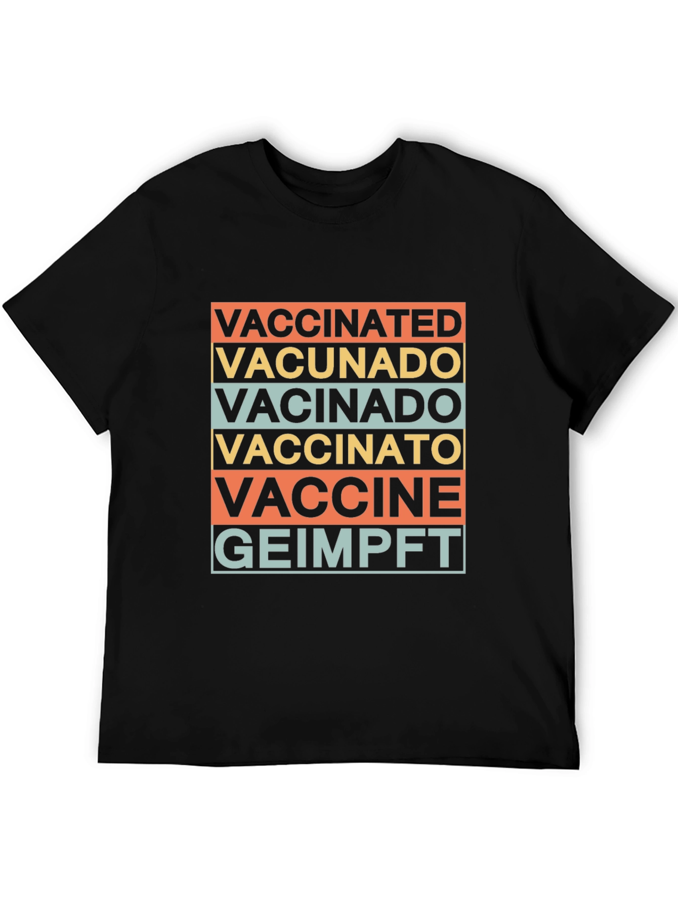 Vaccinated Languages Graphic T-Shirt - Stylish Comfort