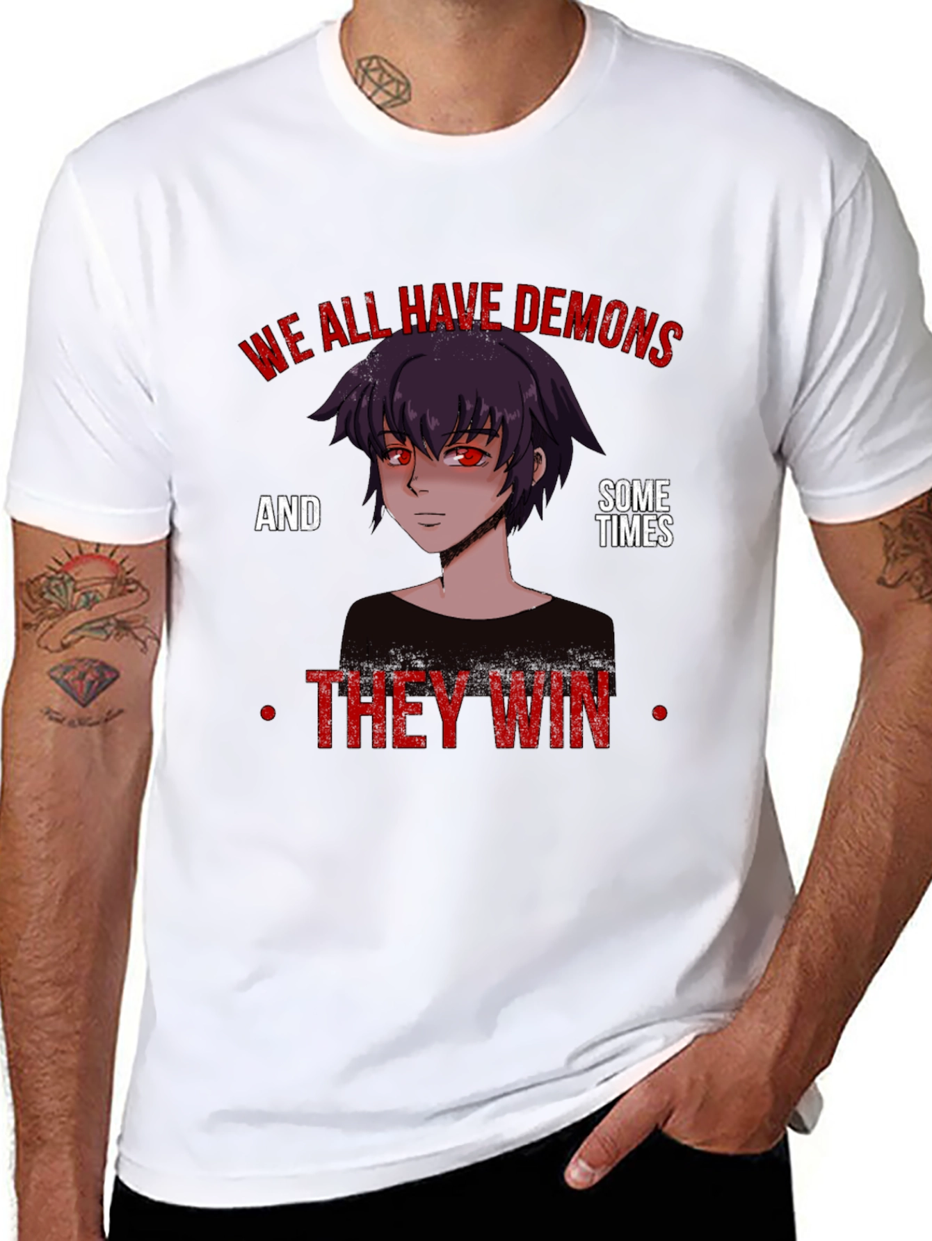 Demons Graphic T-Shirt - Edgy Anime Inspired Tee