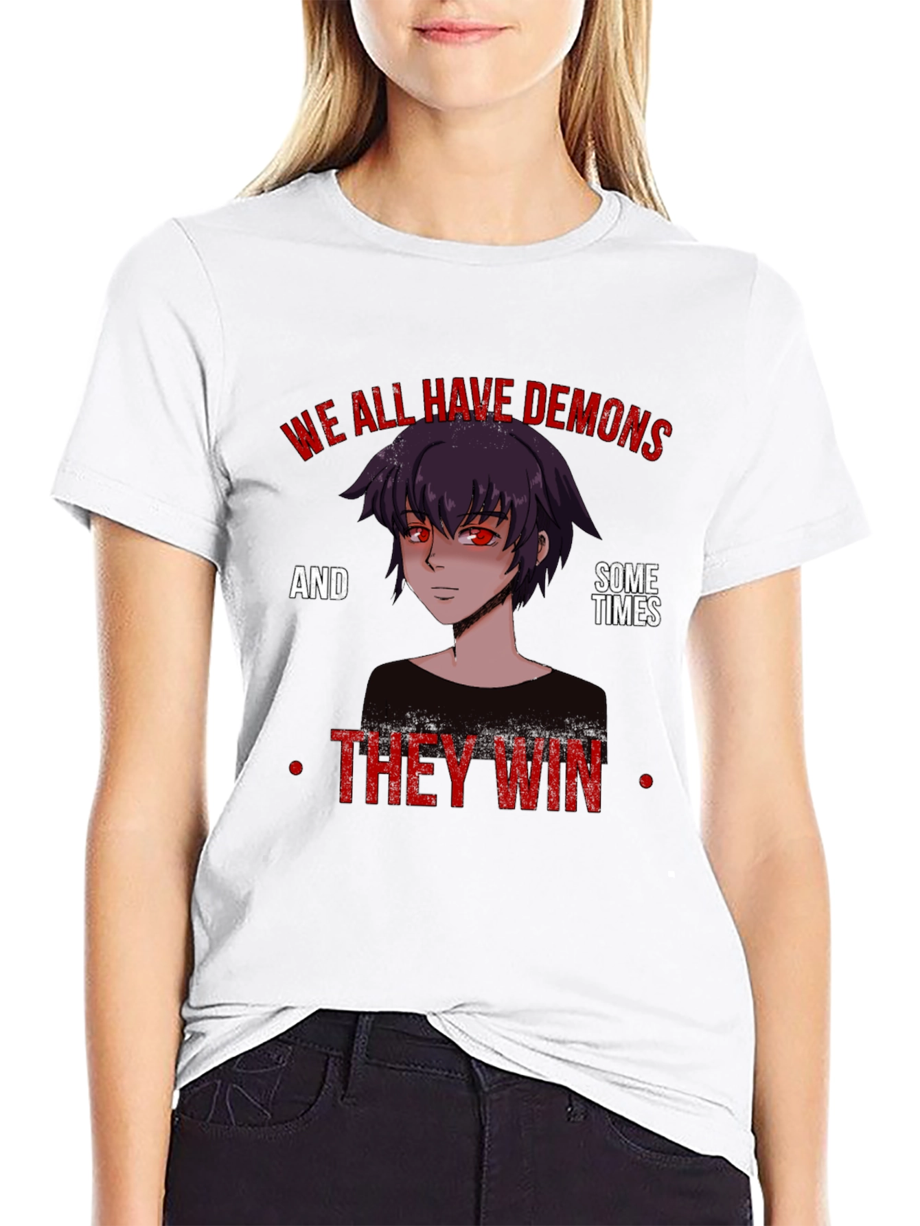 Demons Graphic T-Shirt - Edgy Anime Inspired Tee