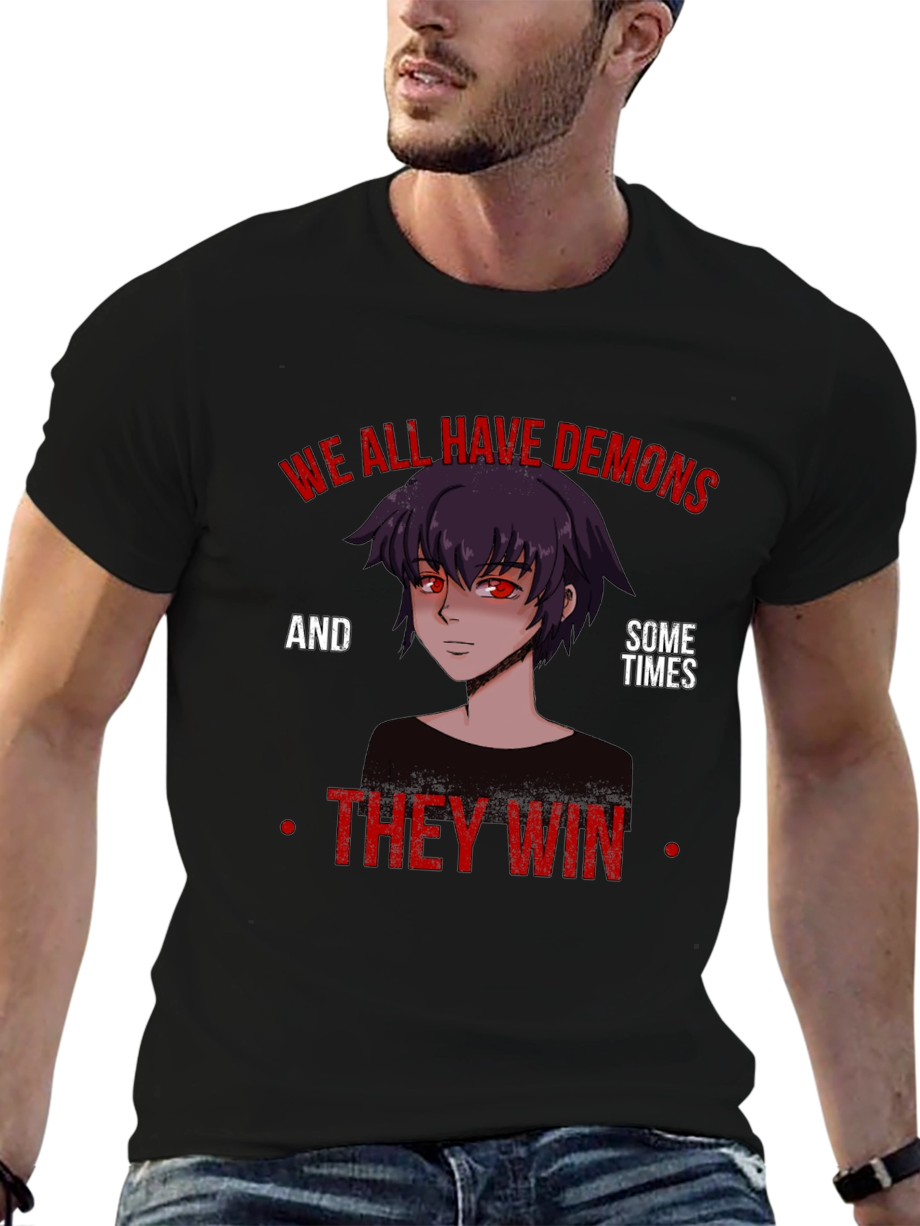 Demons Graphic T-Shirt - Edgy Anime Inspired Tee