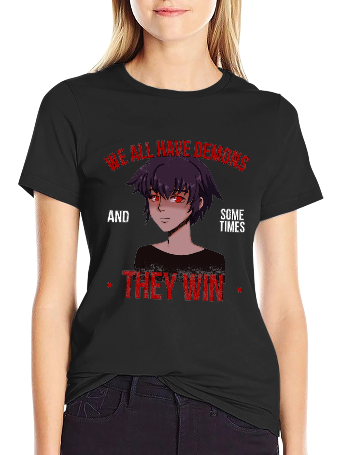 Demons Graphic T-Shirt - Edgy Anime Inspired Tee