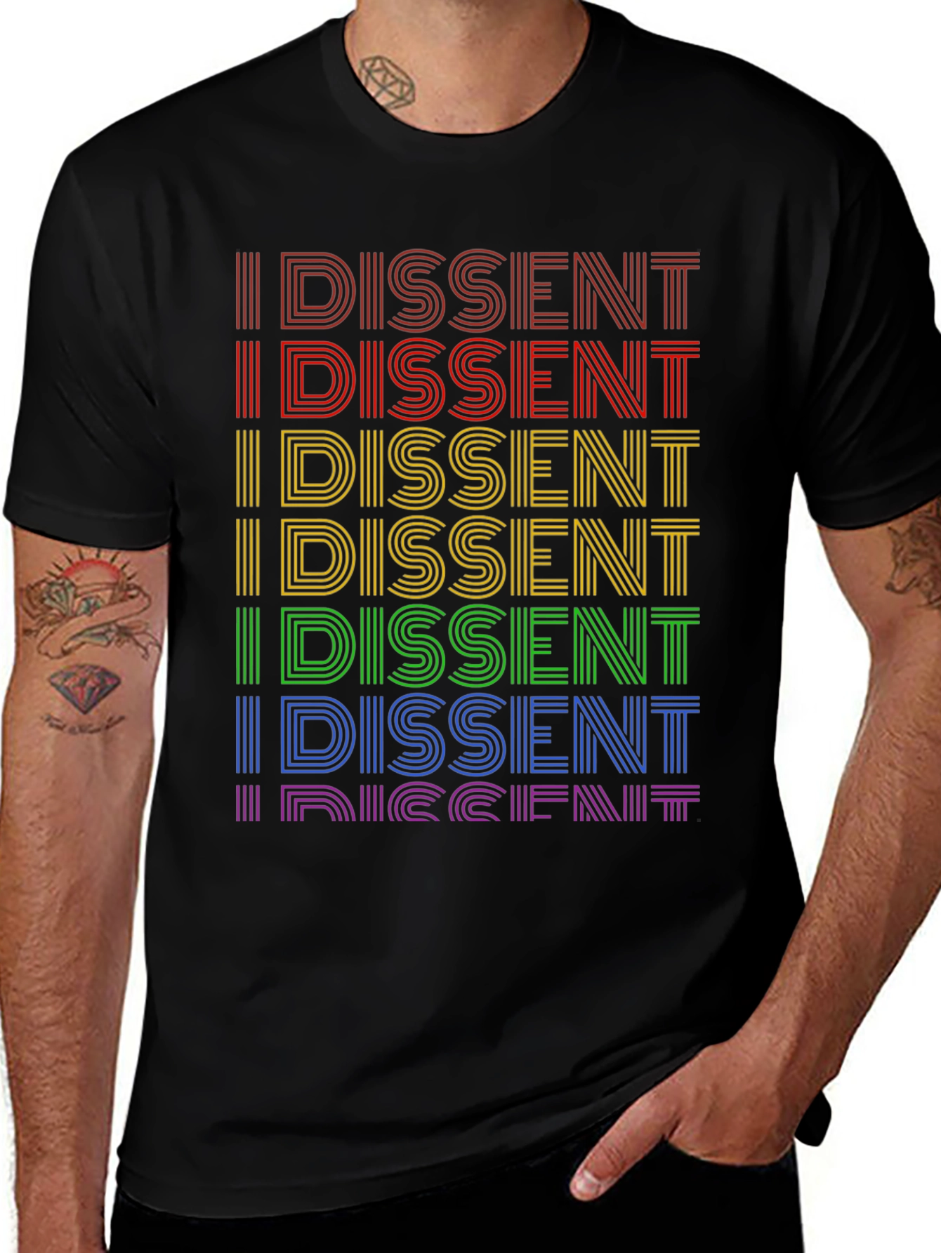 I Dissent Rainbow Graphic Tee