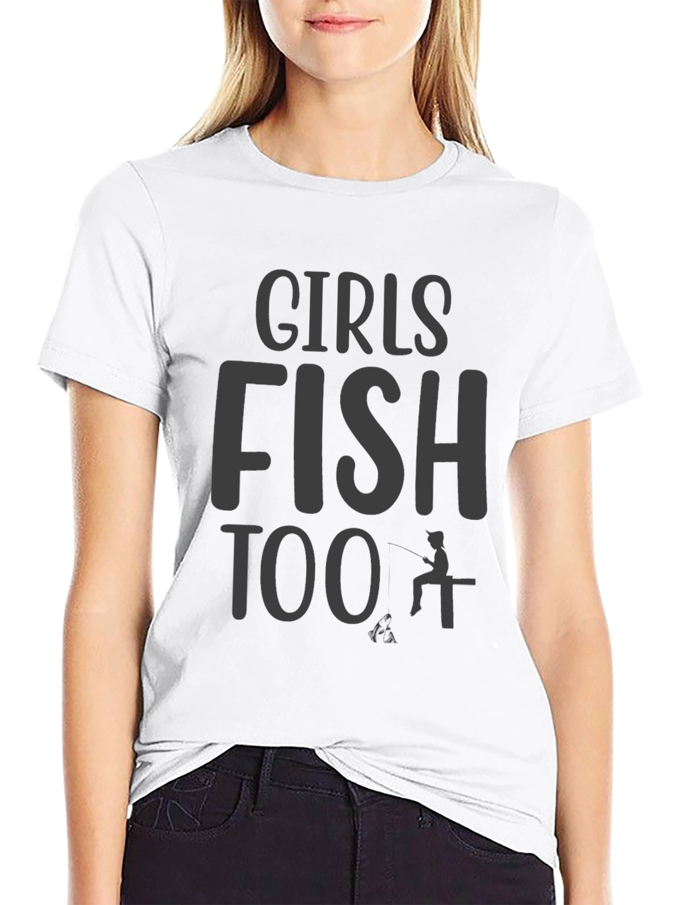 Girls Fish Too Graphic T-Shirt