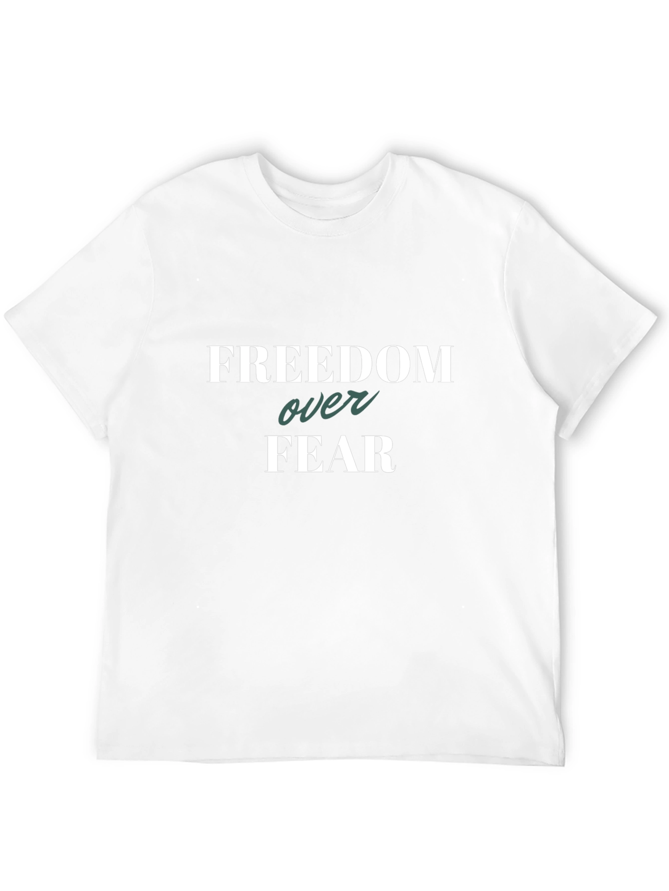 Freedom Over Fear Graphic Black T-Shirt