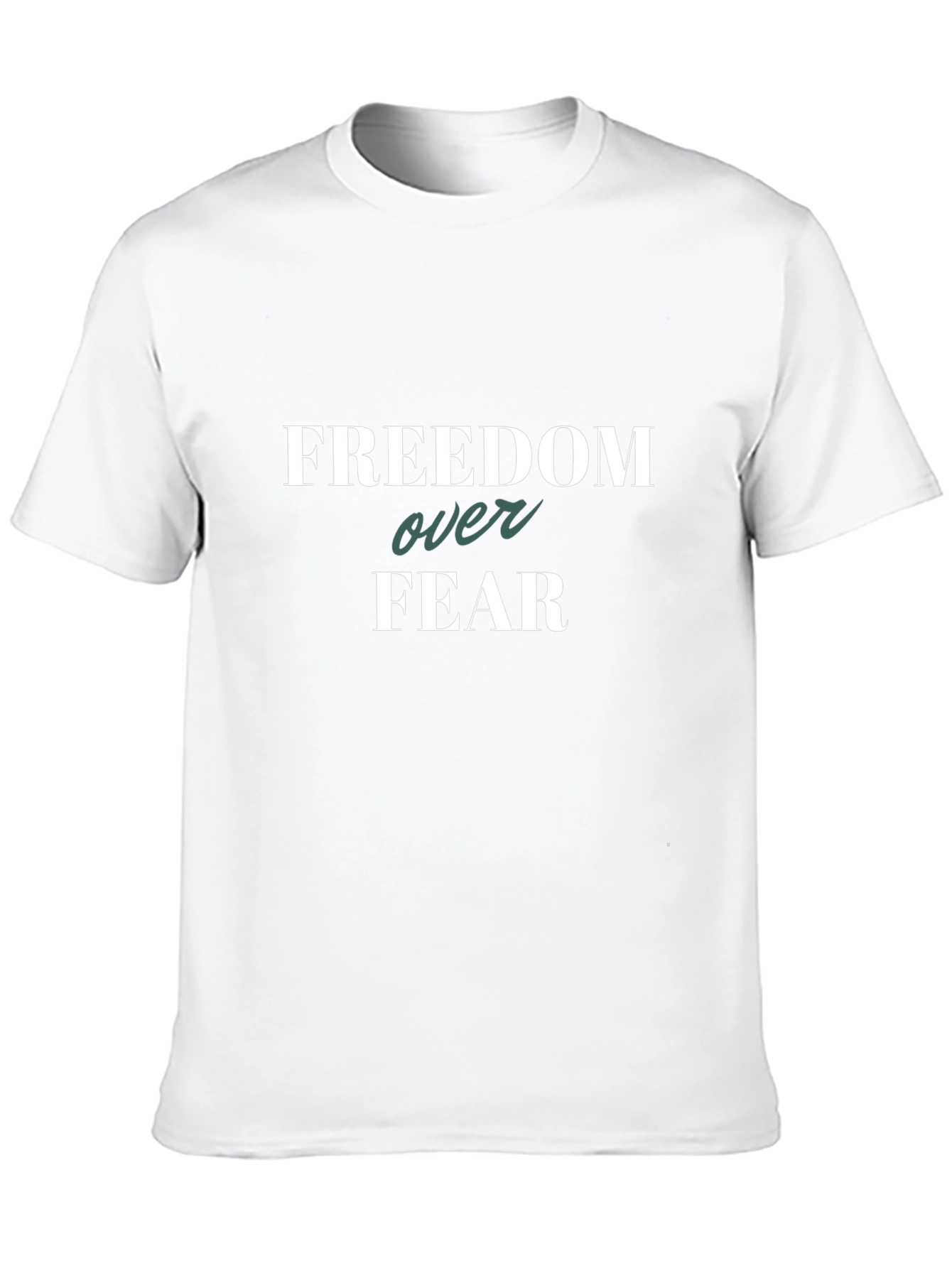 Freedom Over Fear Graphic Black T-Shirt