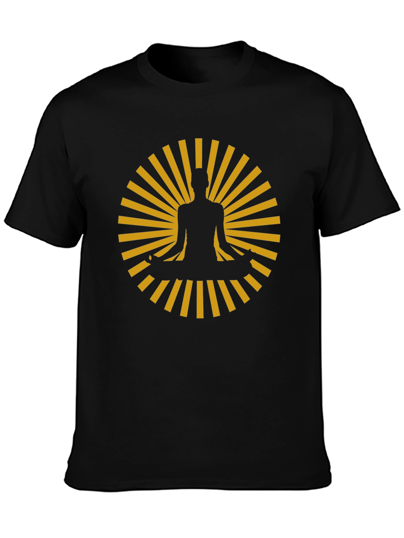 Yoga Meditation Black Graphic Tee