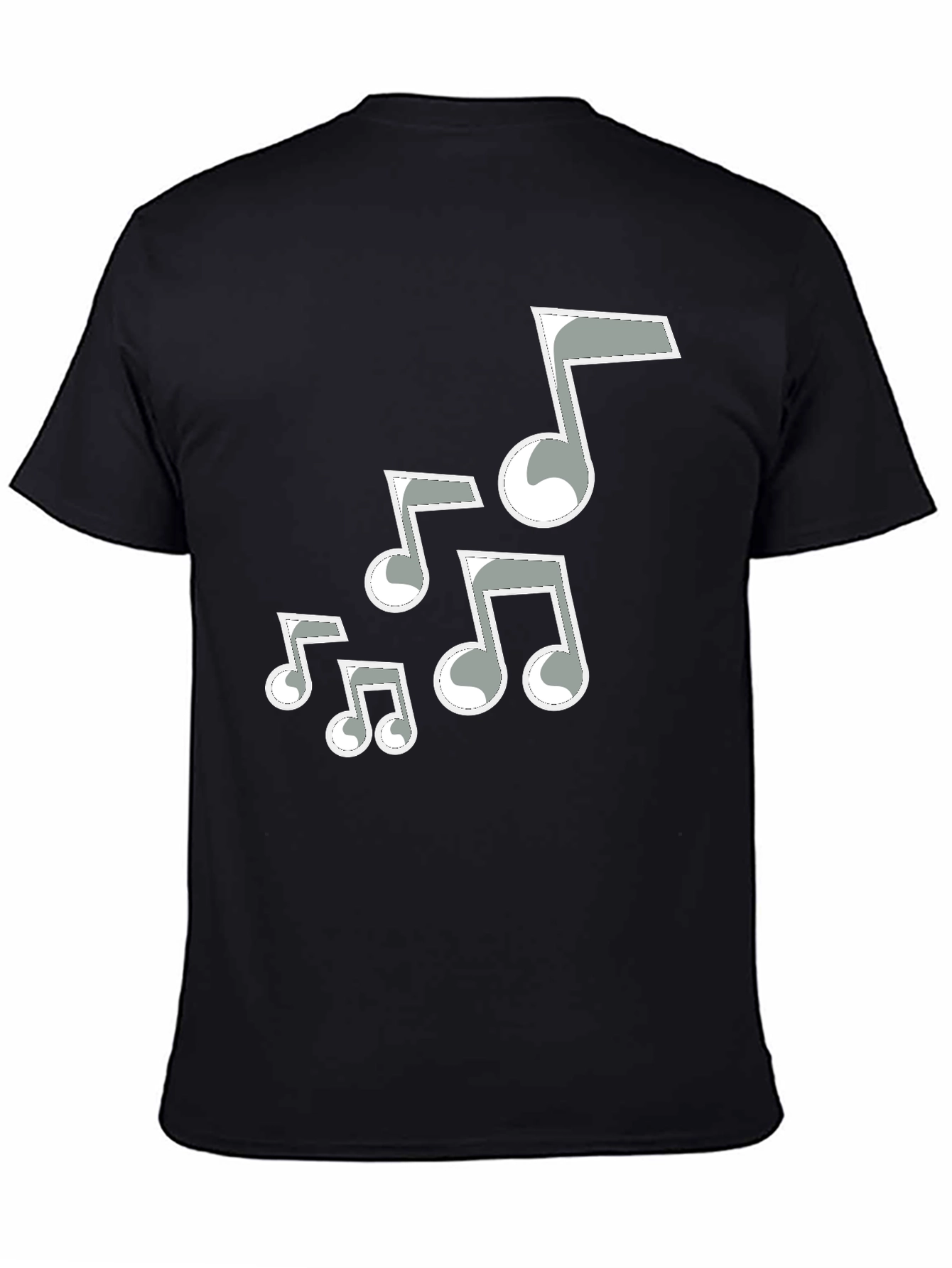 Music Note T-Shirt - Casual Black Tee