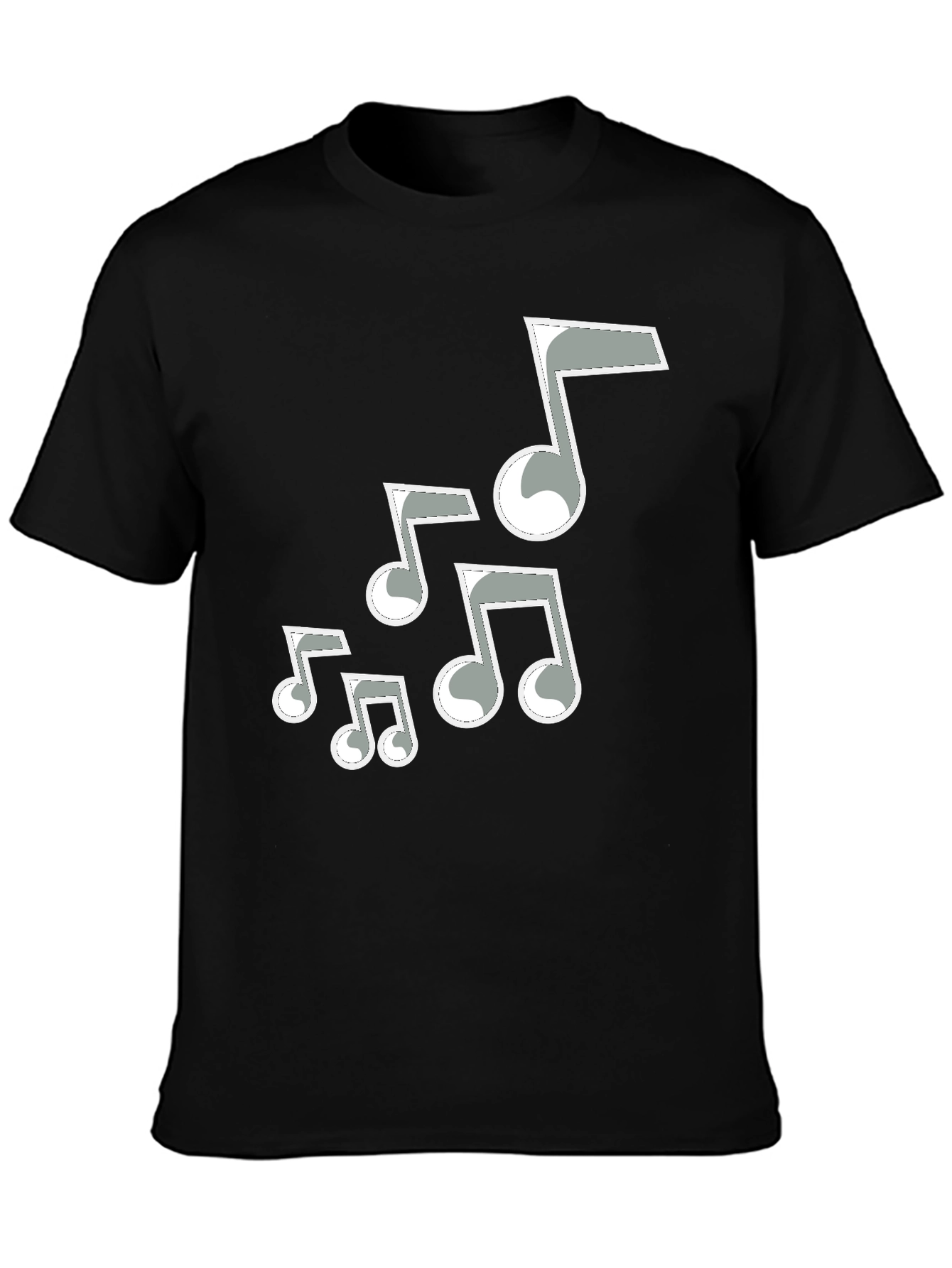 Music Note T-Shirt - Casual Black Tee