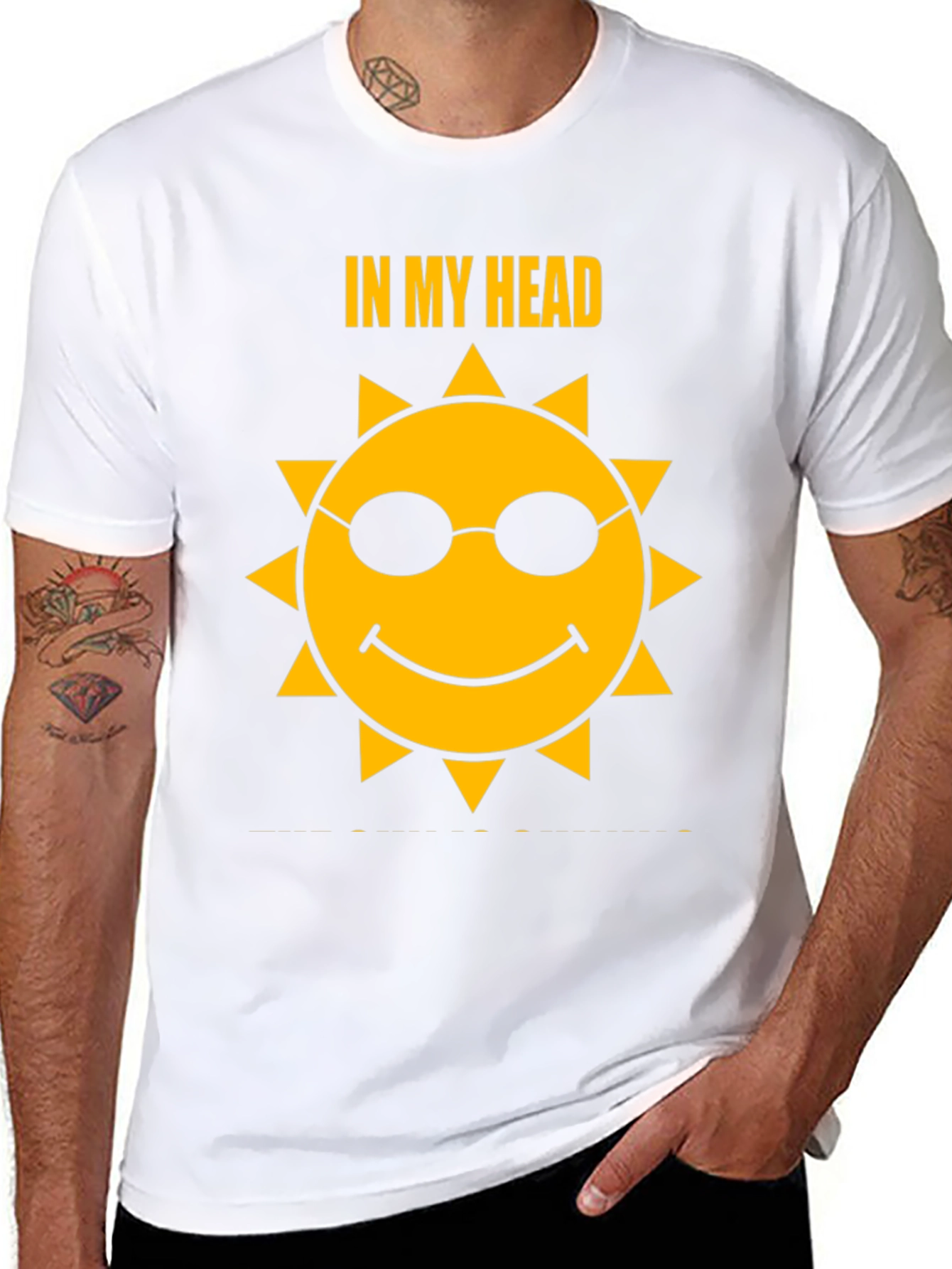 Head In The Clouds T-Shirt - Cool Sun Design