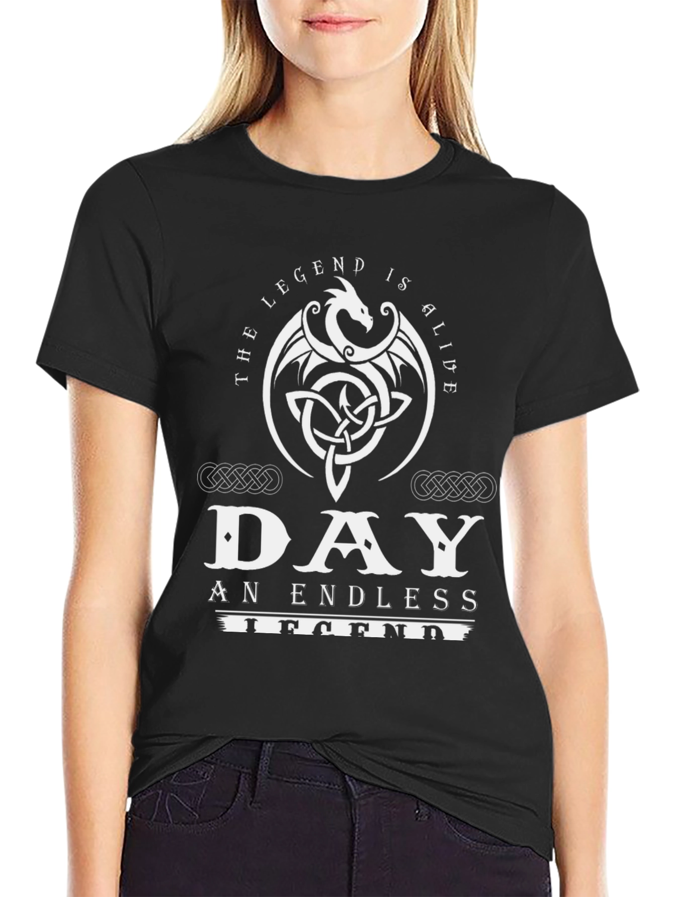 Legend Is Alive Dragon Graphic T-Shirt