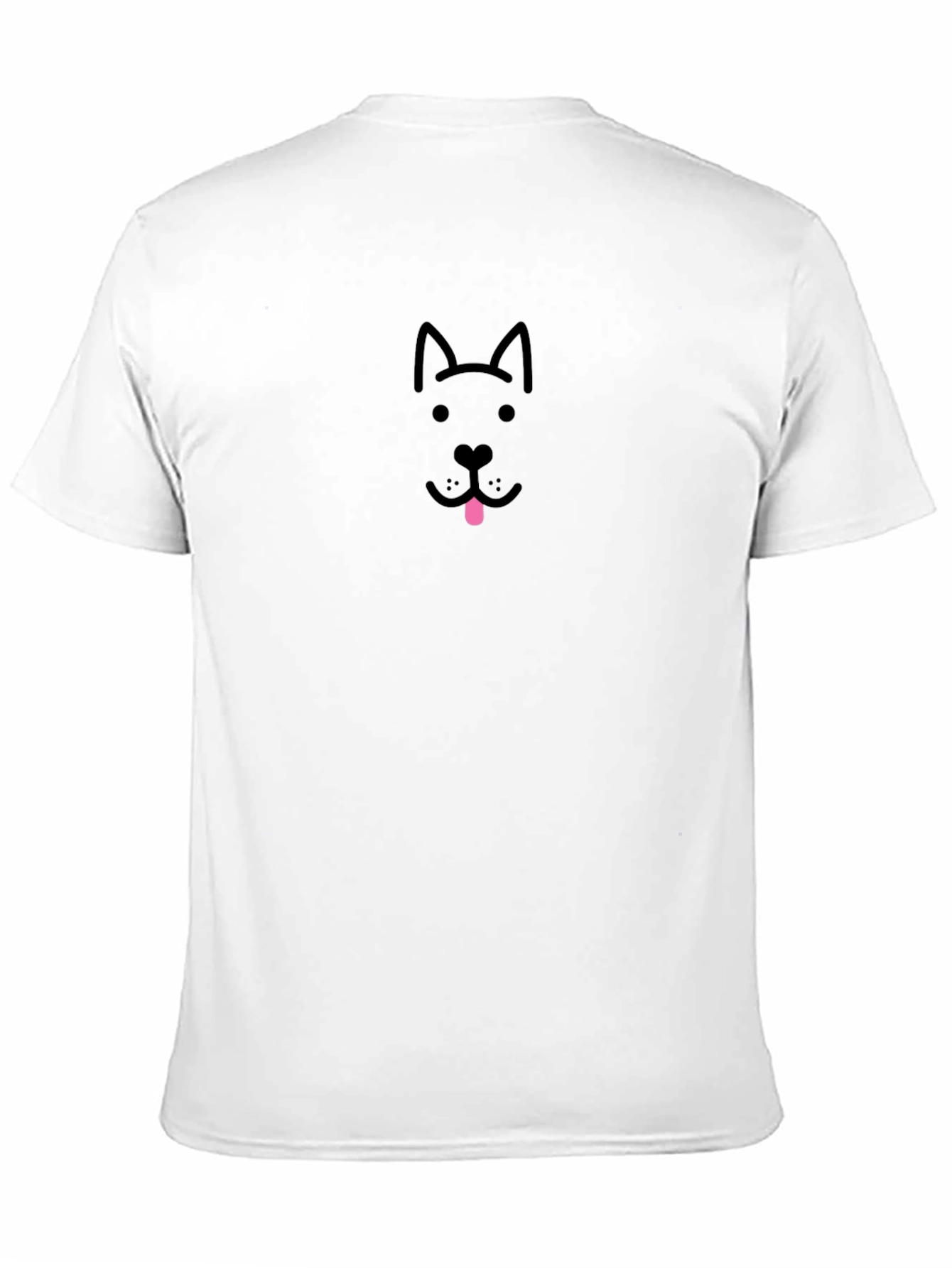 Dog Face Graphic Tee - Black