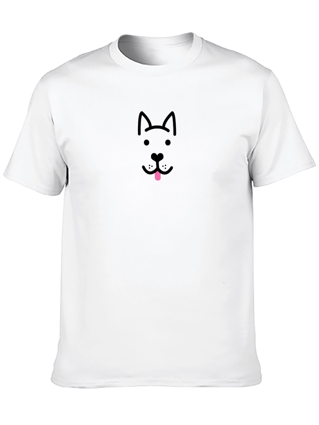 Dog Face Graphic Tee - Black