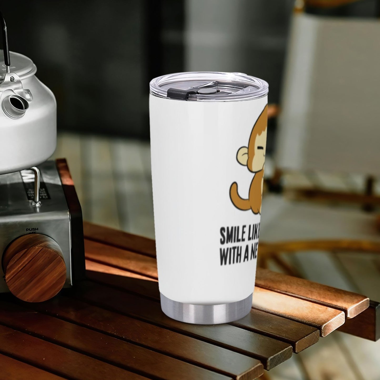 Insulated Beverage Tumbler - Stainless Steel Graphic Design Travel Cup