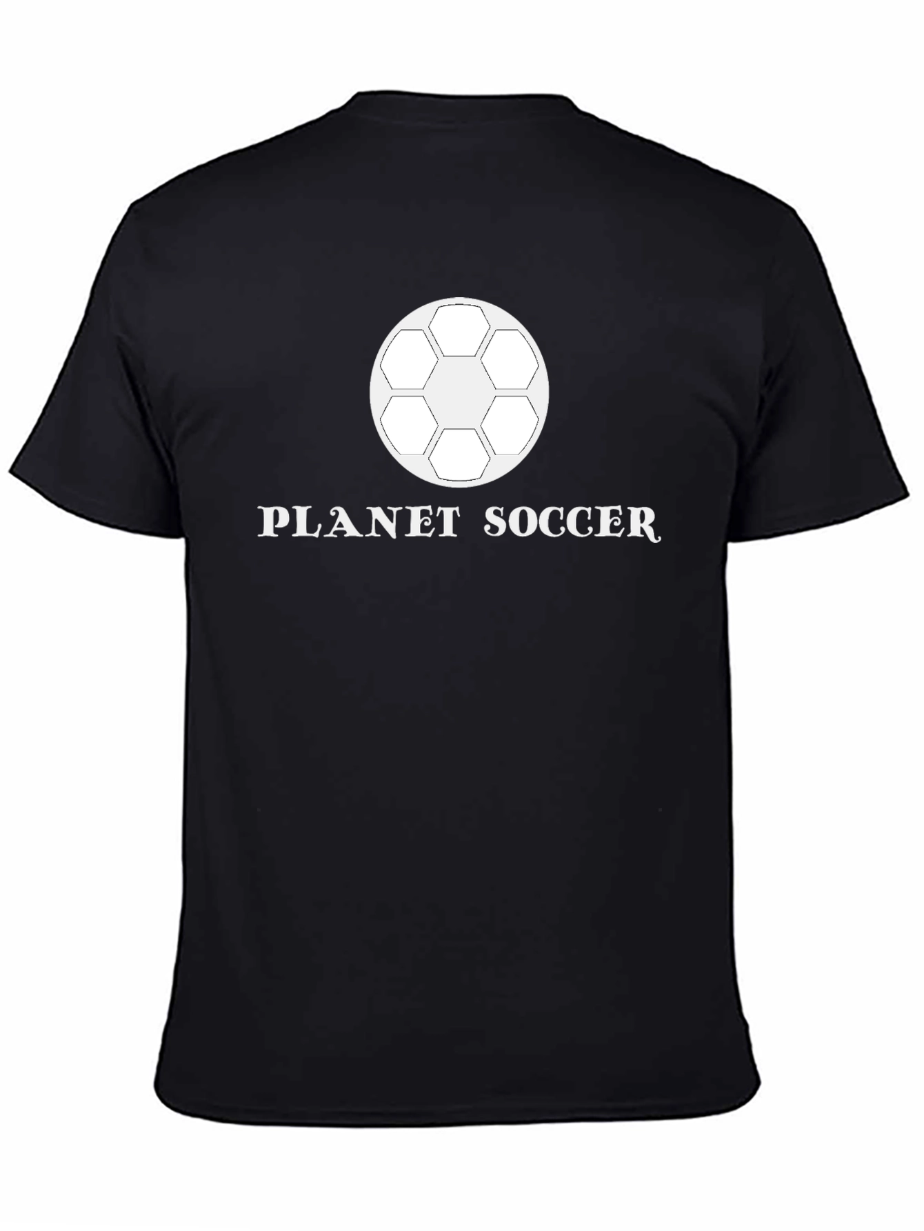 Planet Soccer Graphic T-Shirt - Black Cotton Tee