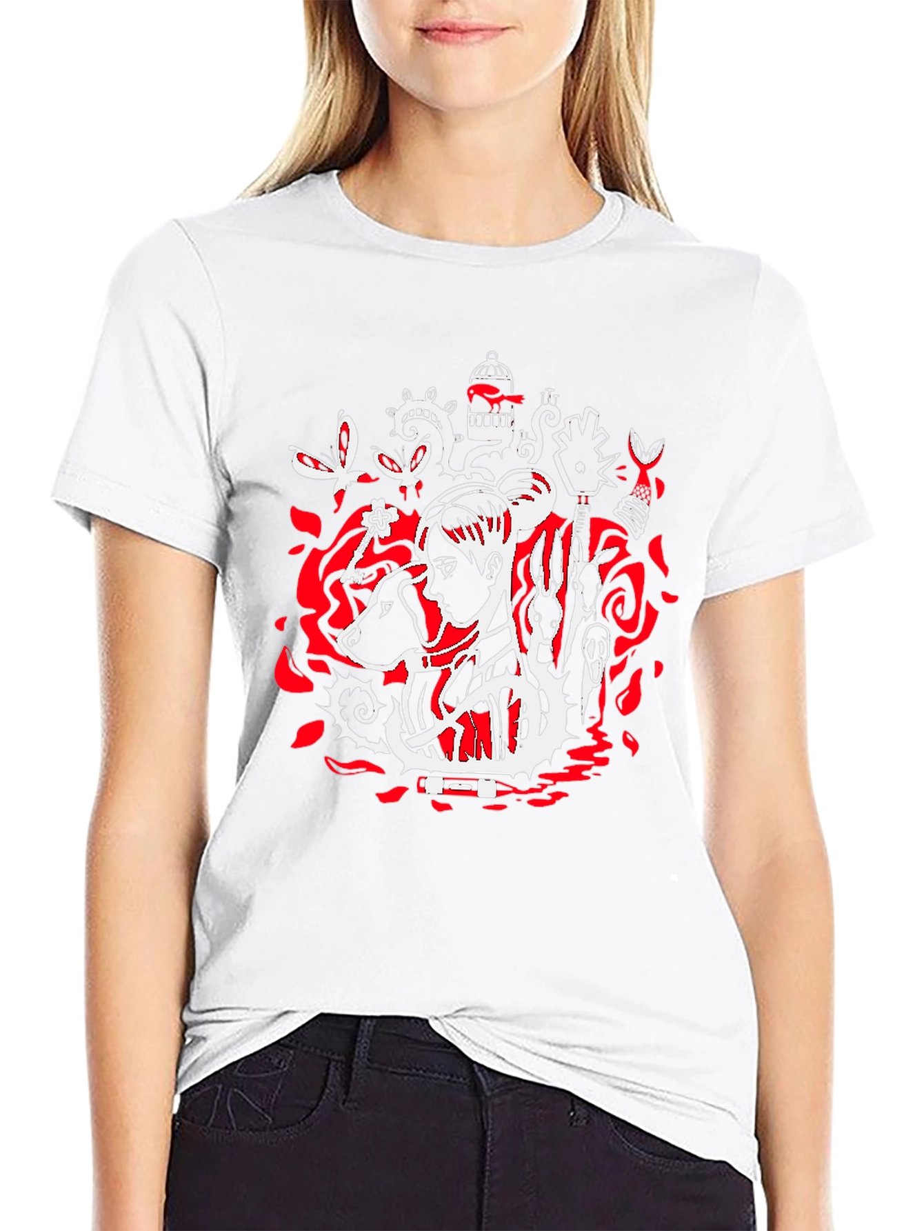 Artistic Graphic Tee - Black Unisex T-Shirt