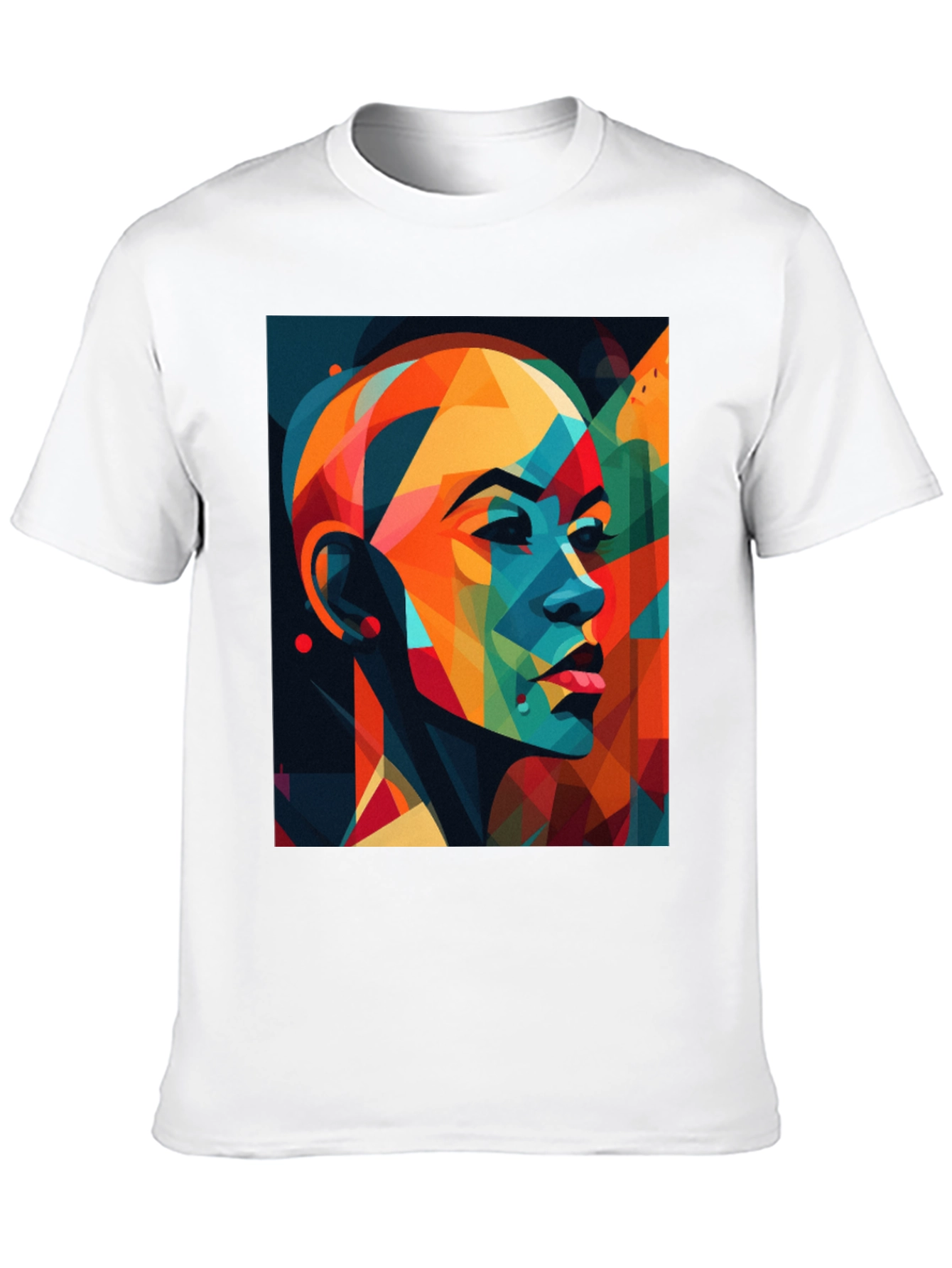 Abstract Woman Black Graphic Tee