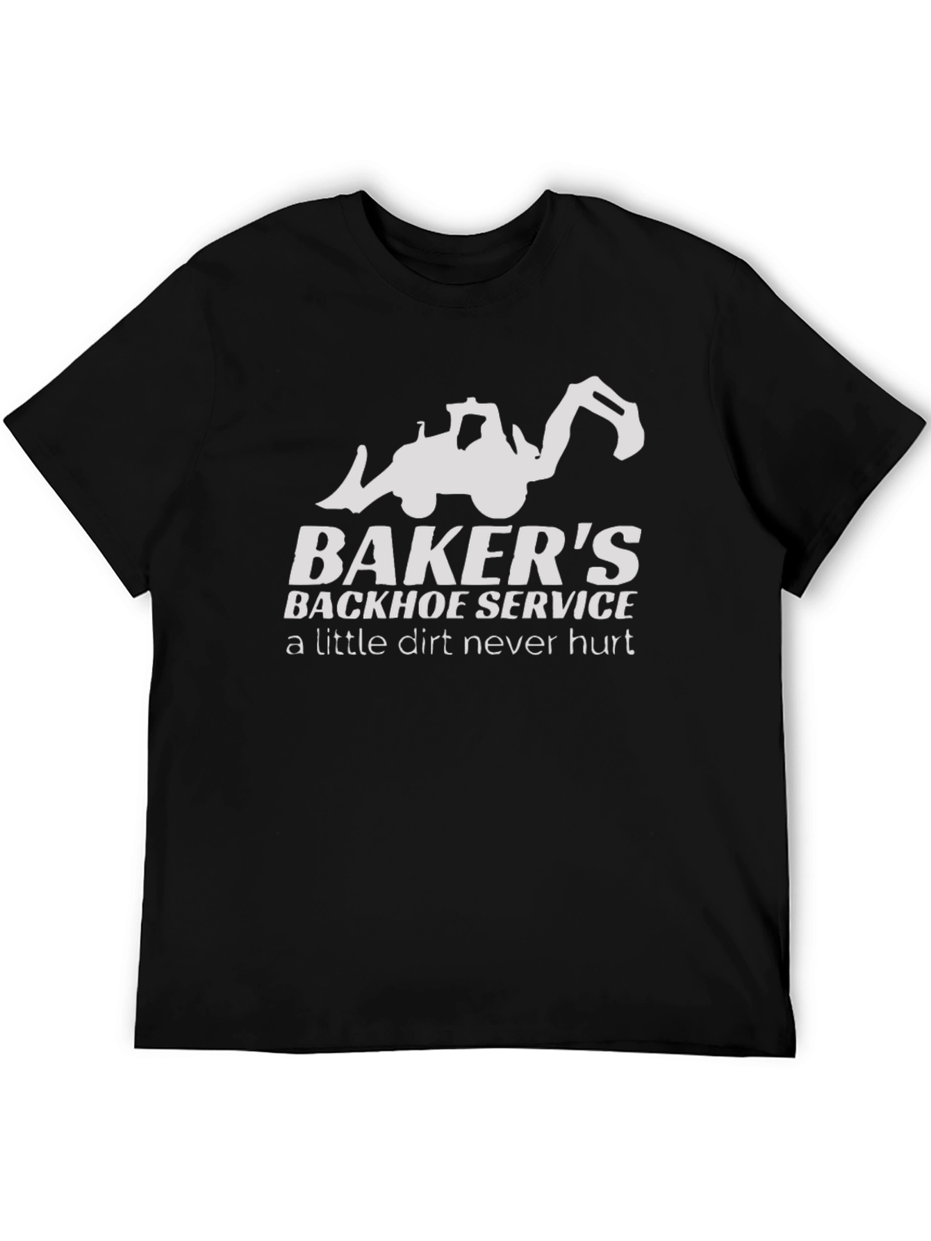 Bakers Backhoe Service T-Shirt - Heavy Equipment Apparel