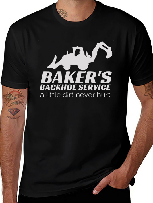 Bakers Backhoe Service T-Shirt - Heavy Equipment Apparel