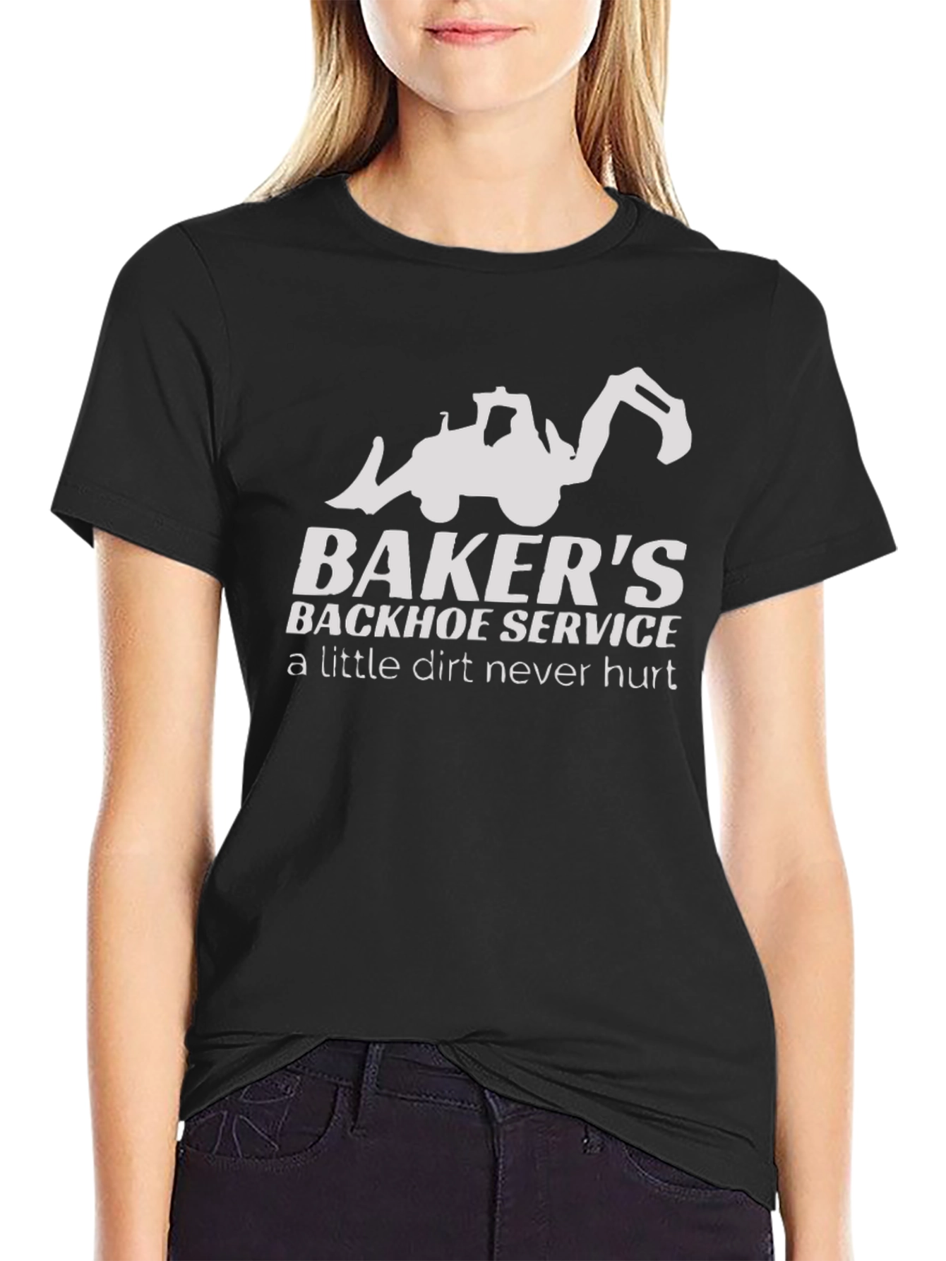 Bakers Backhoe Service T-Shirt - Heavy Equipment Apparel