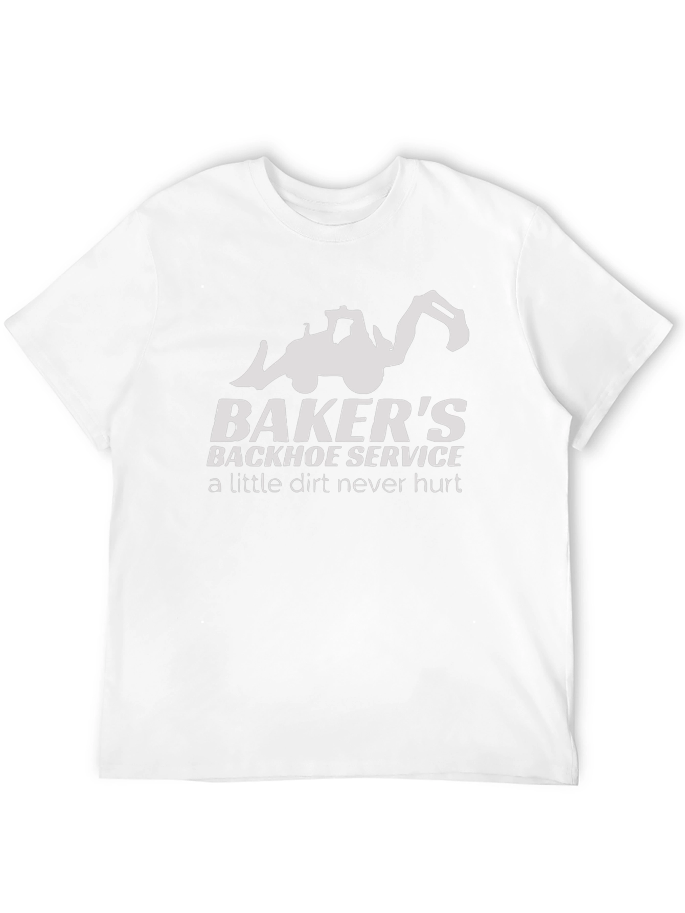 Bakers Backhoe Service T-Shirt - Heavy Equipment Apparel