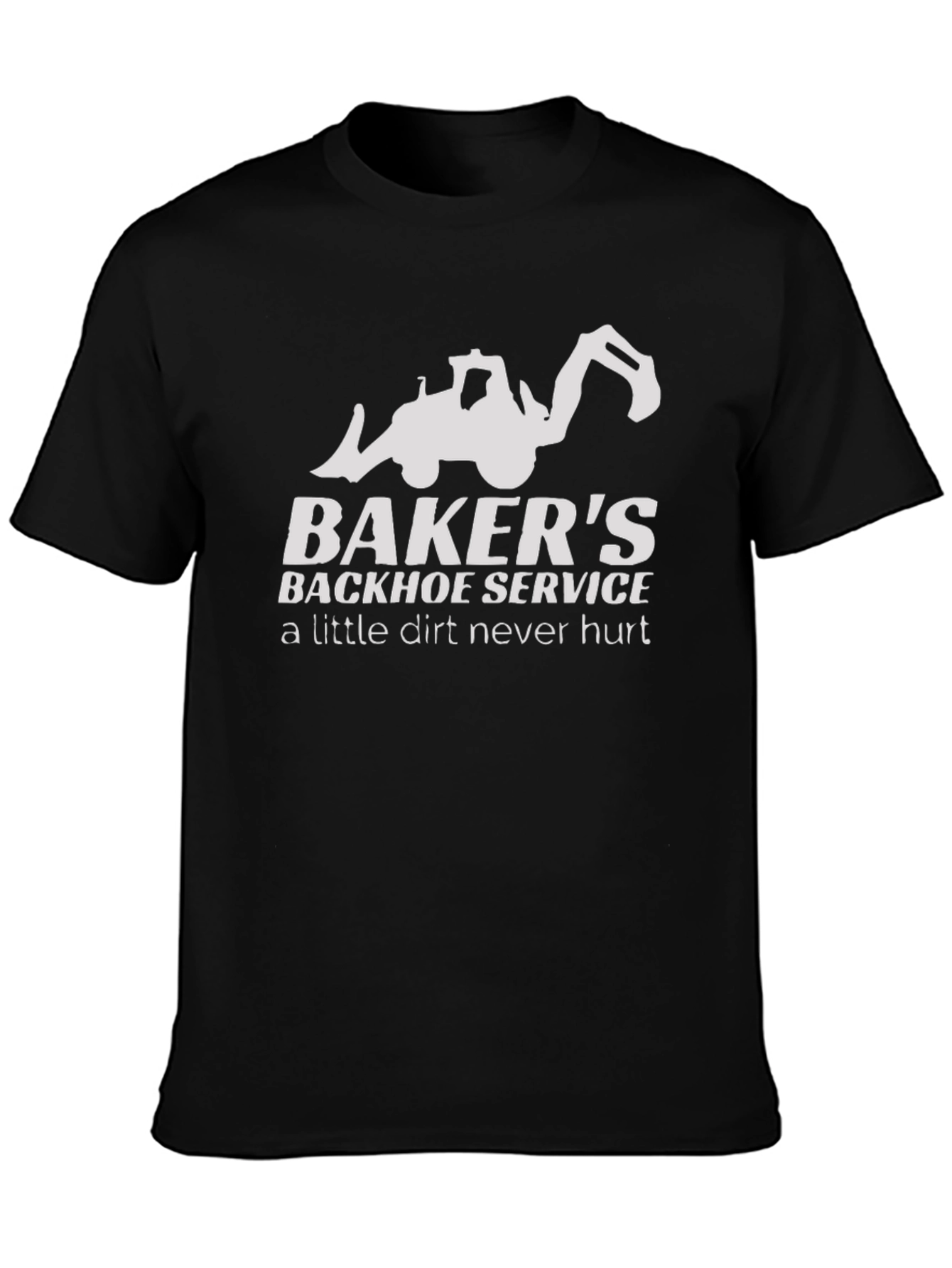 Bakers Backhoe Service T-Shirt - Heavy Equipment Apparel