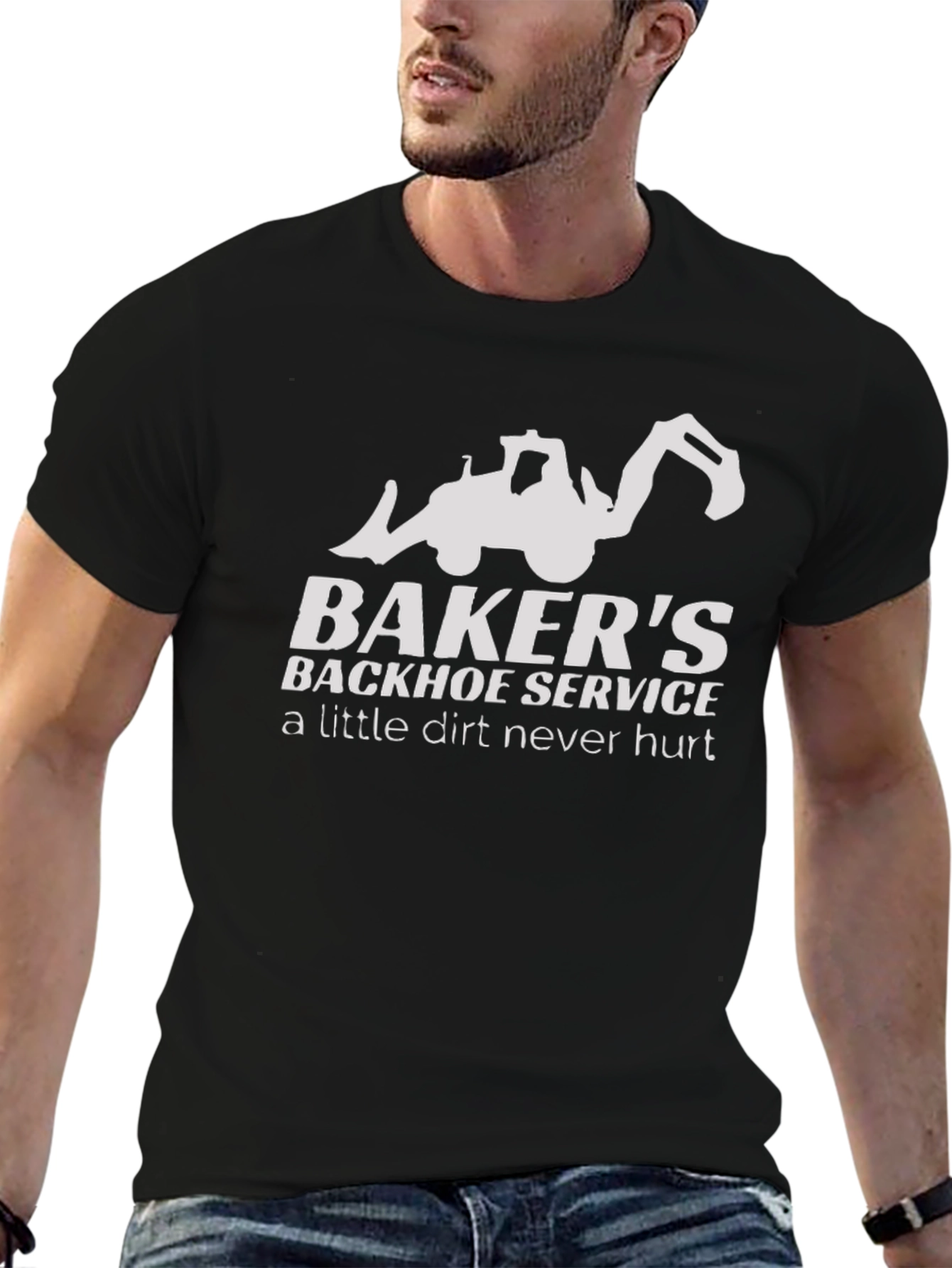 Bakers Backhoe Service T-Shirt - Heavy Equipment Apparel