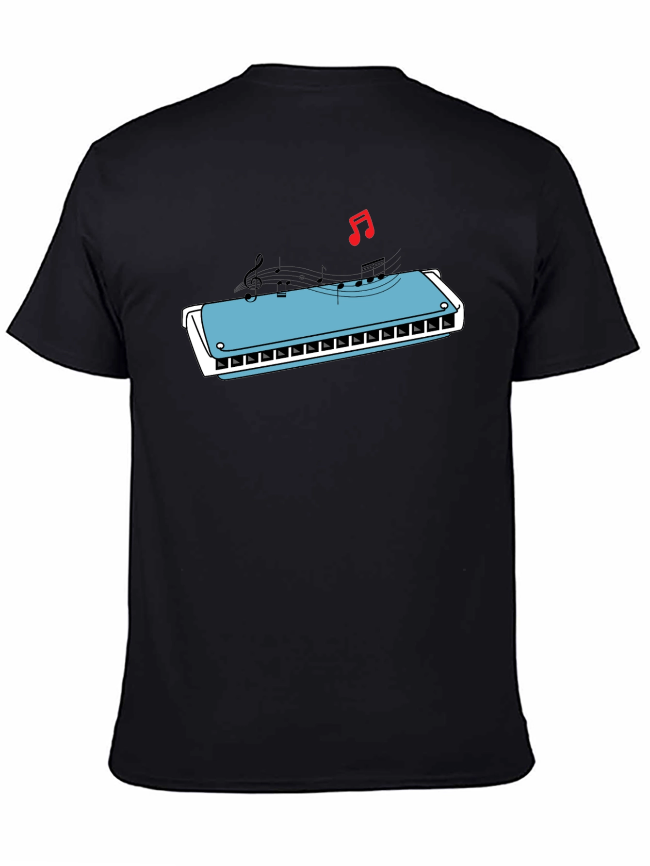 Harmonica Music T-Shirt - Cool Graphic Tee