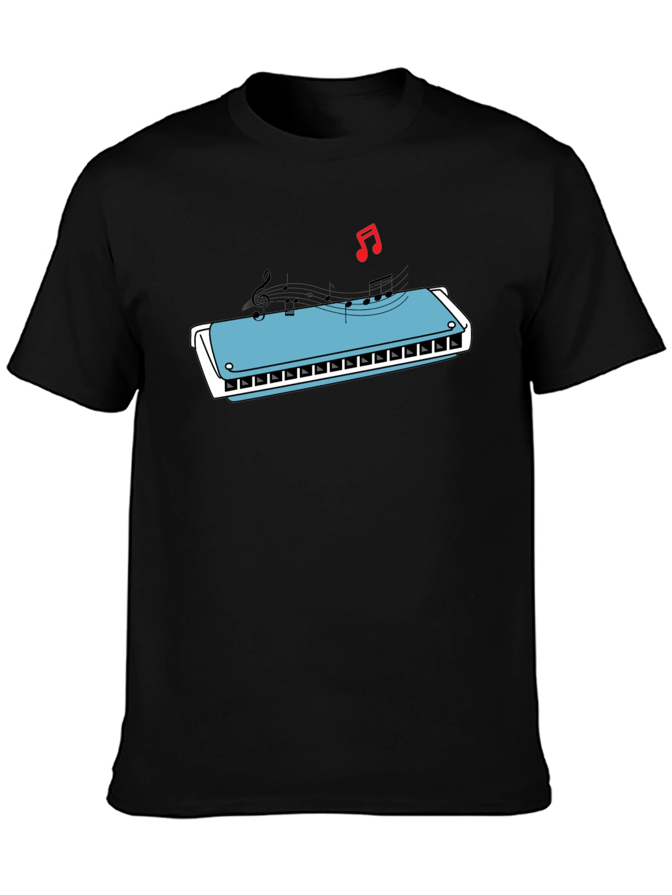 Harmonica Music T-Shirt - Cool Graphic Tee